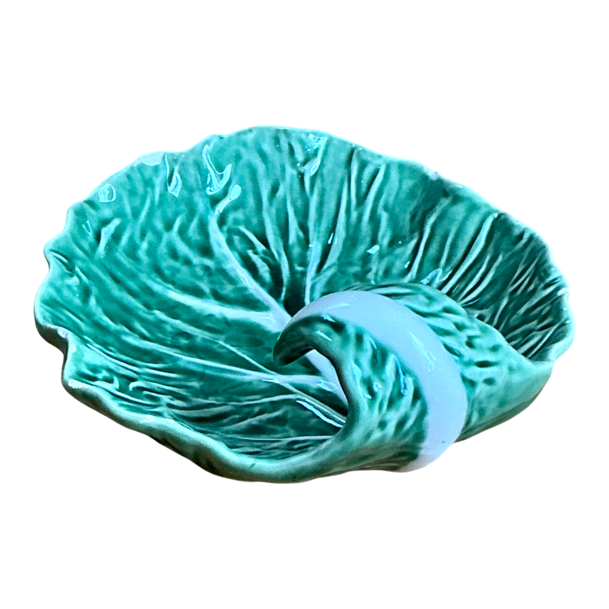 Bordallo Pinheiro Green Cabbage Leaf Ceramic Bowl — additional photo 1