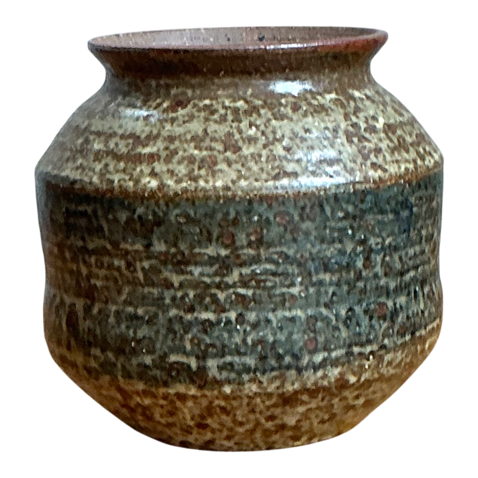 Vintage Speckled Pottery Vase — additional photo 1