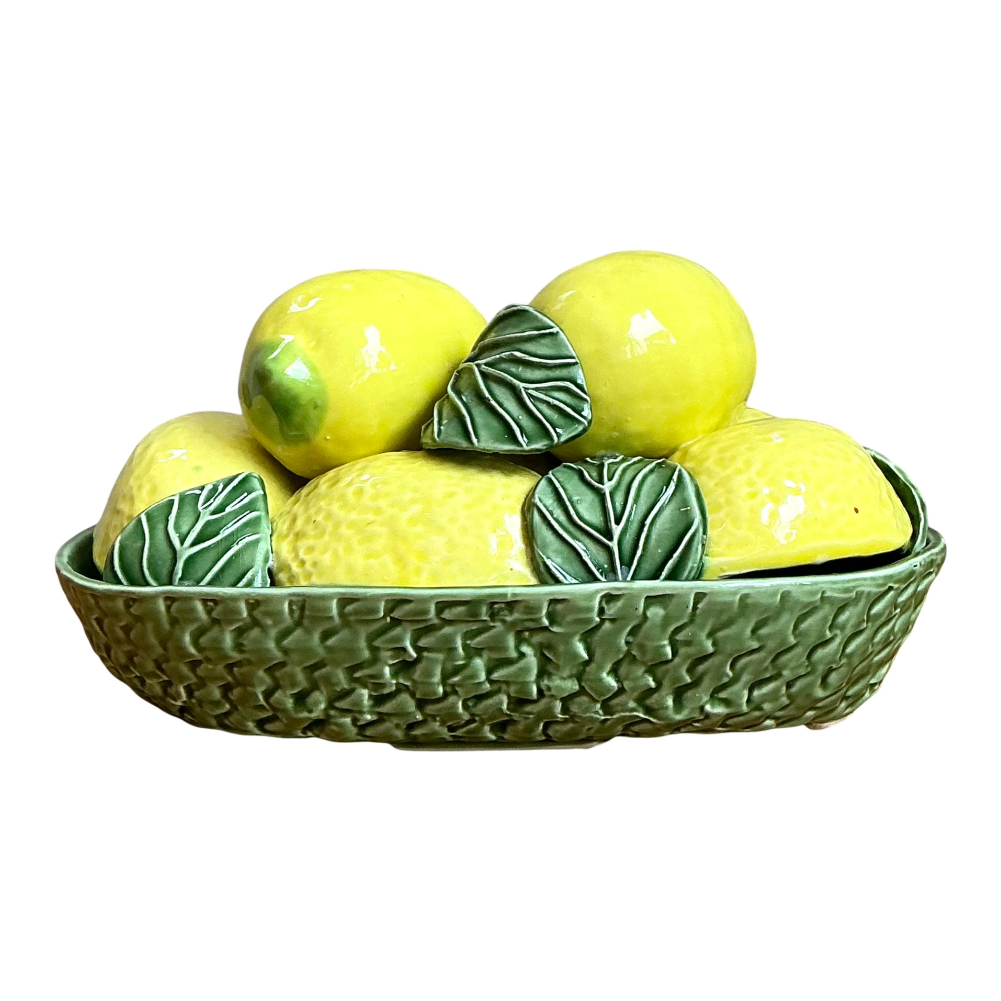 Vintage Italian Yellow Lemon Ceramic Centerpiece — additional photo 1