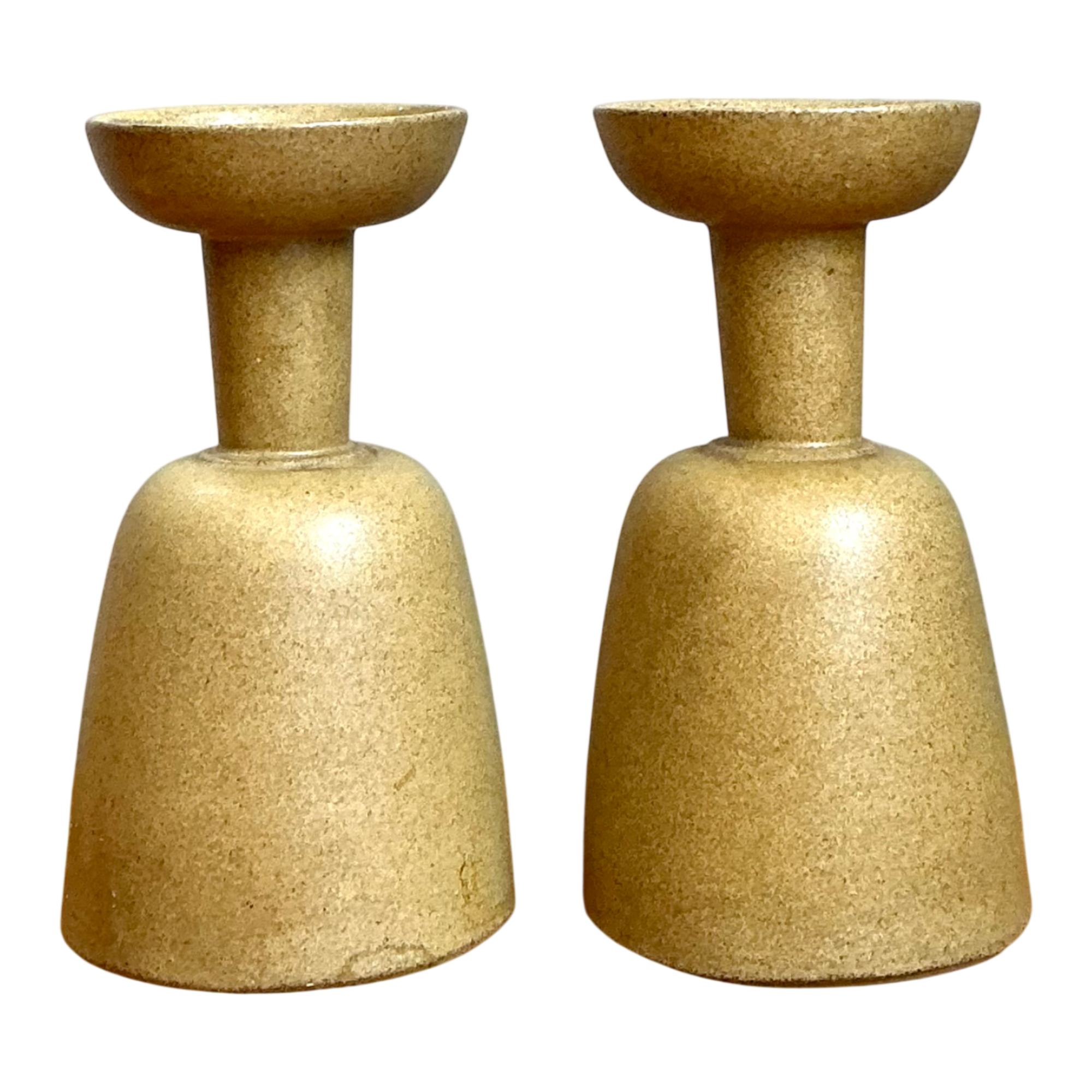 Vintage Modernist Ceramic Candle Holders — additional photo 1