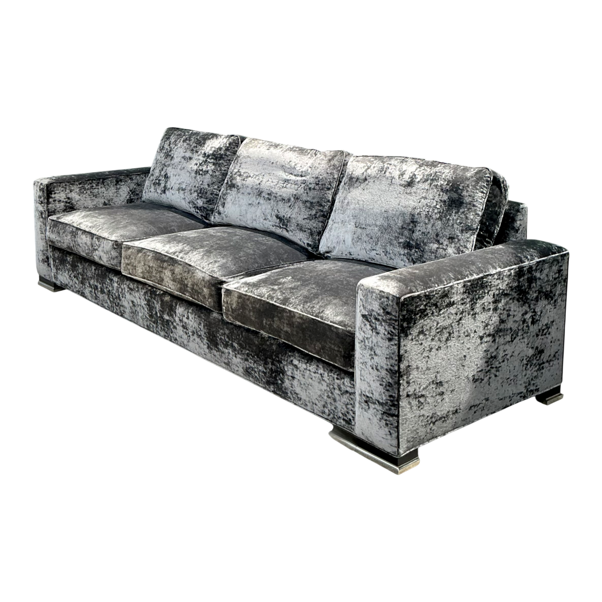 Vintage Monumental Swaim Velvet Sofa — additional photo 1