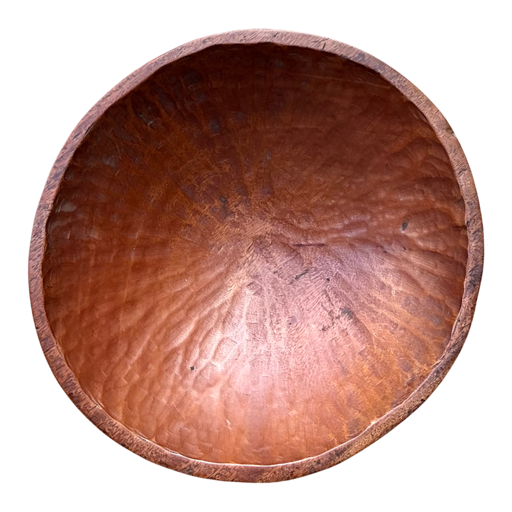 Vintage Hand-Carved Wooden Salad Bowl — additional photo 1