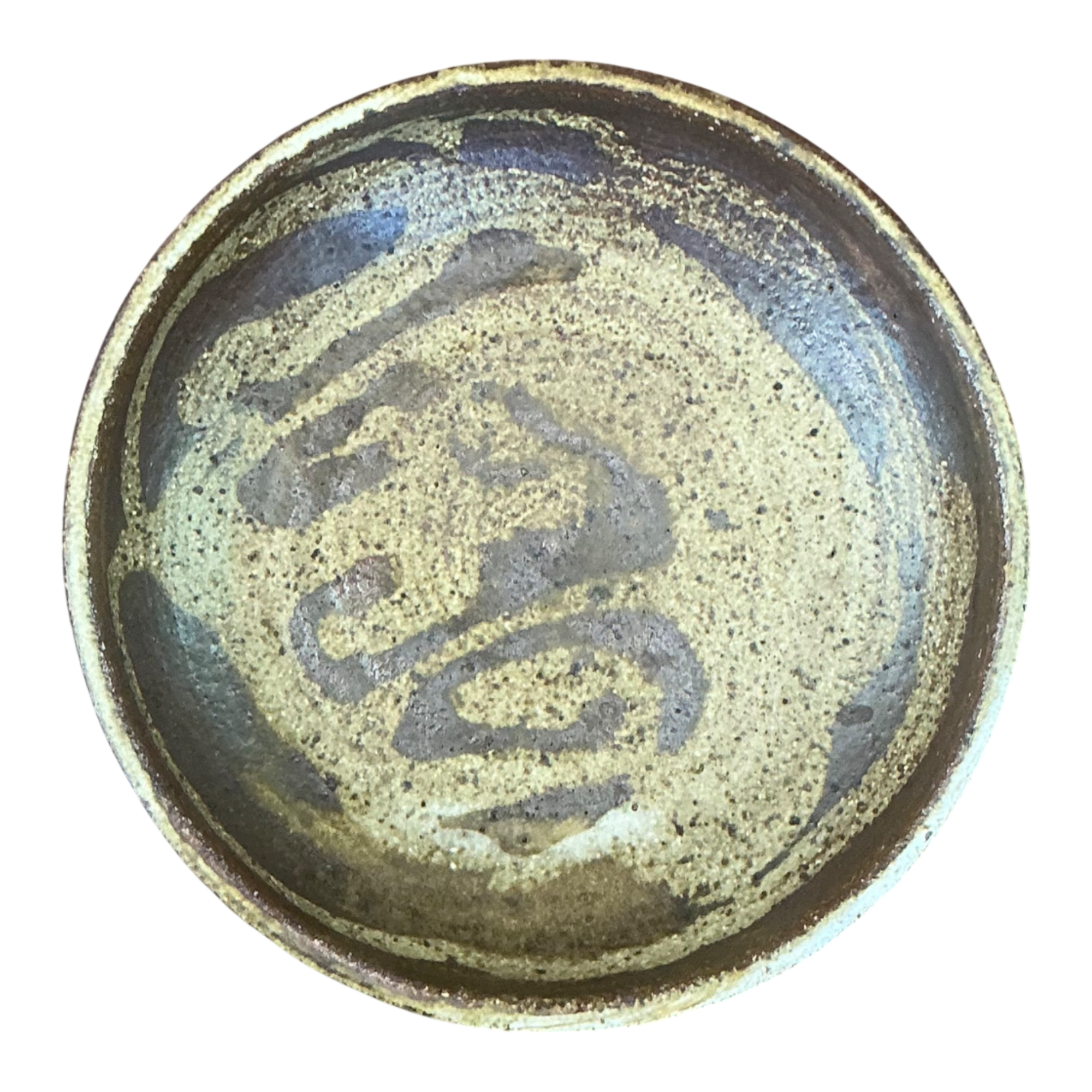 Vintage Abstract Design Pottery Plate — additional photo 1