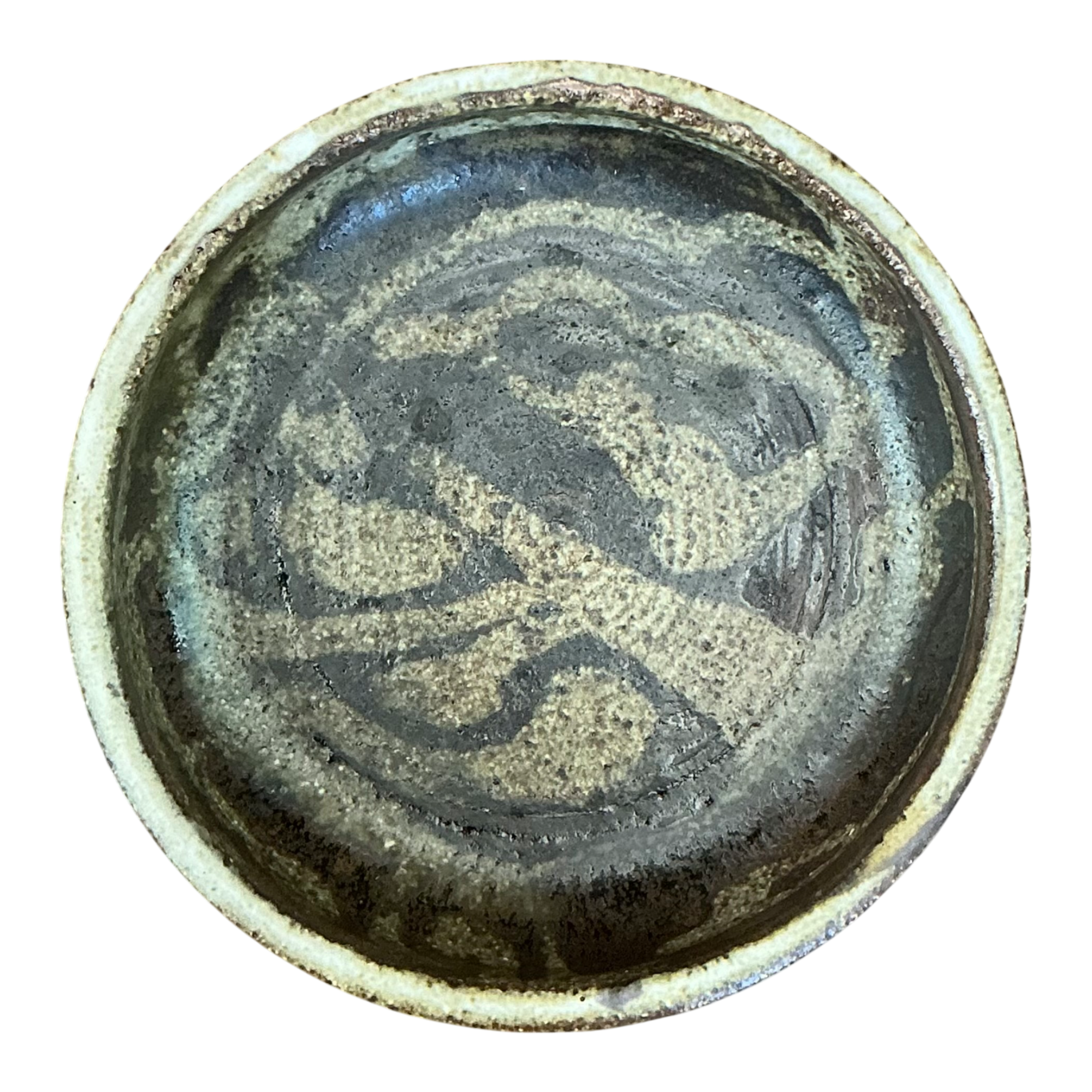 Vintage Abstract Design Pottery Bowl — additional photo 1