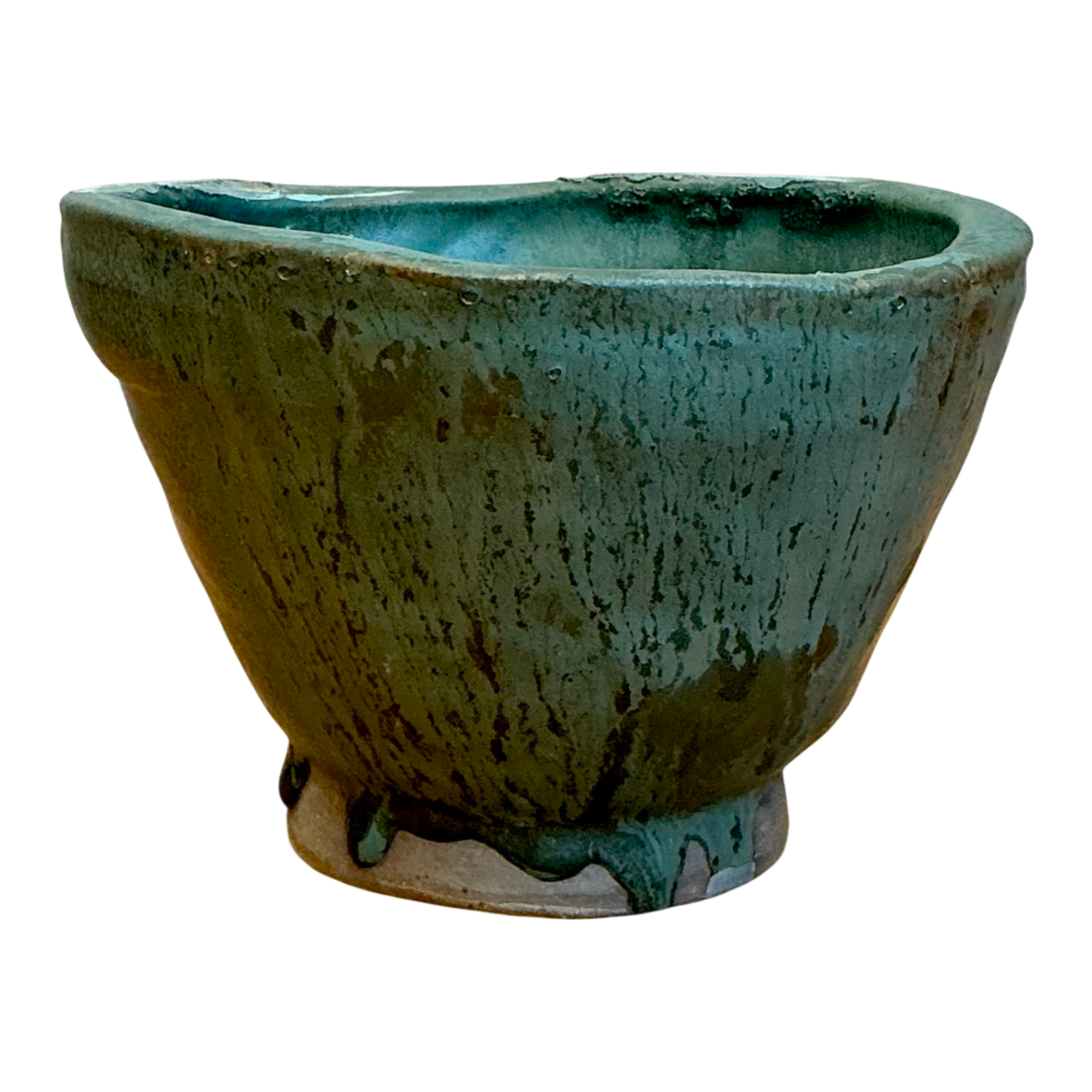 Vintage Abstract Design Pottery Bowl — additional photo 1