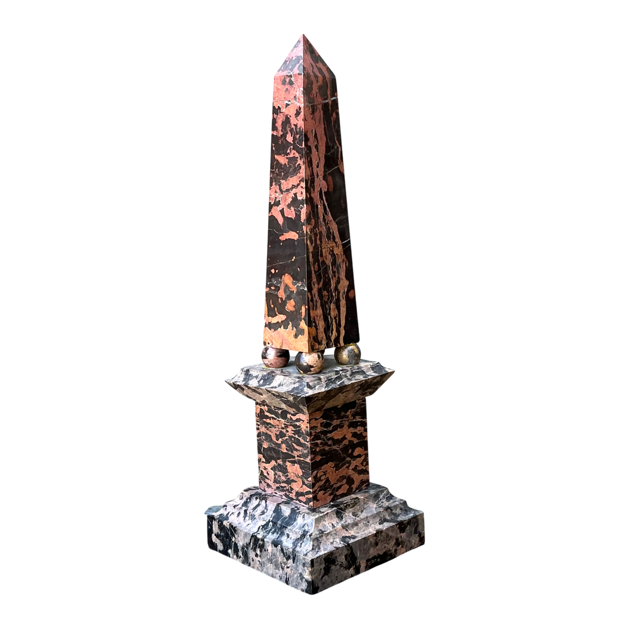 Vintage Marble Obelisk Sculpture — additional photo 1