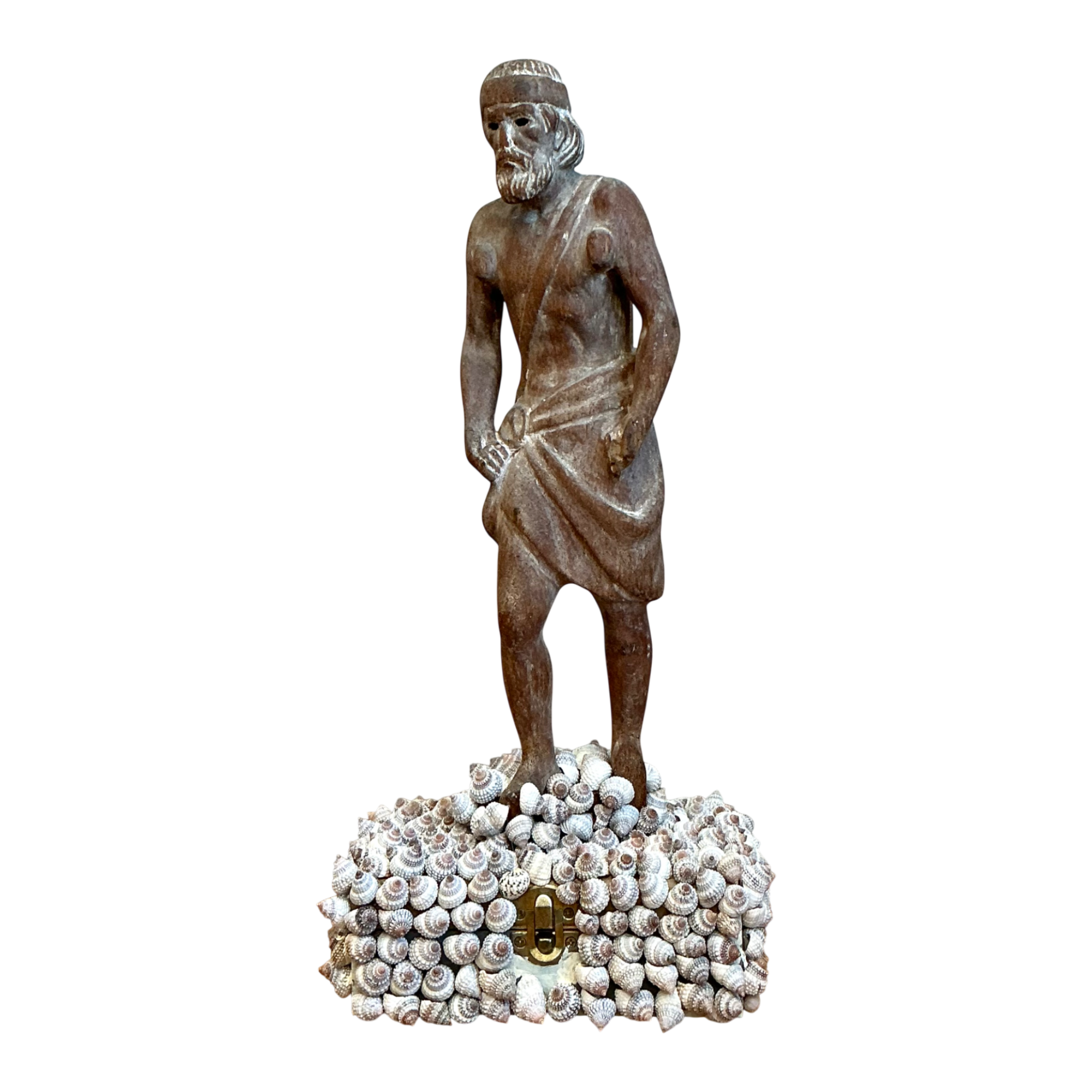Vintage Wood and Shell Greek Figure Box — additional photo 1