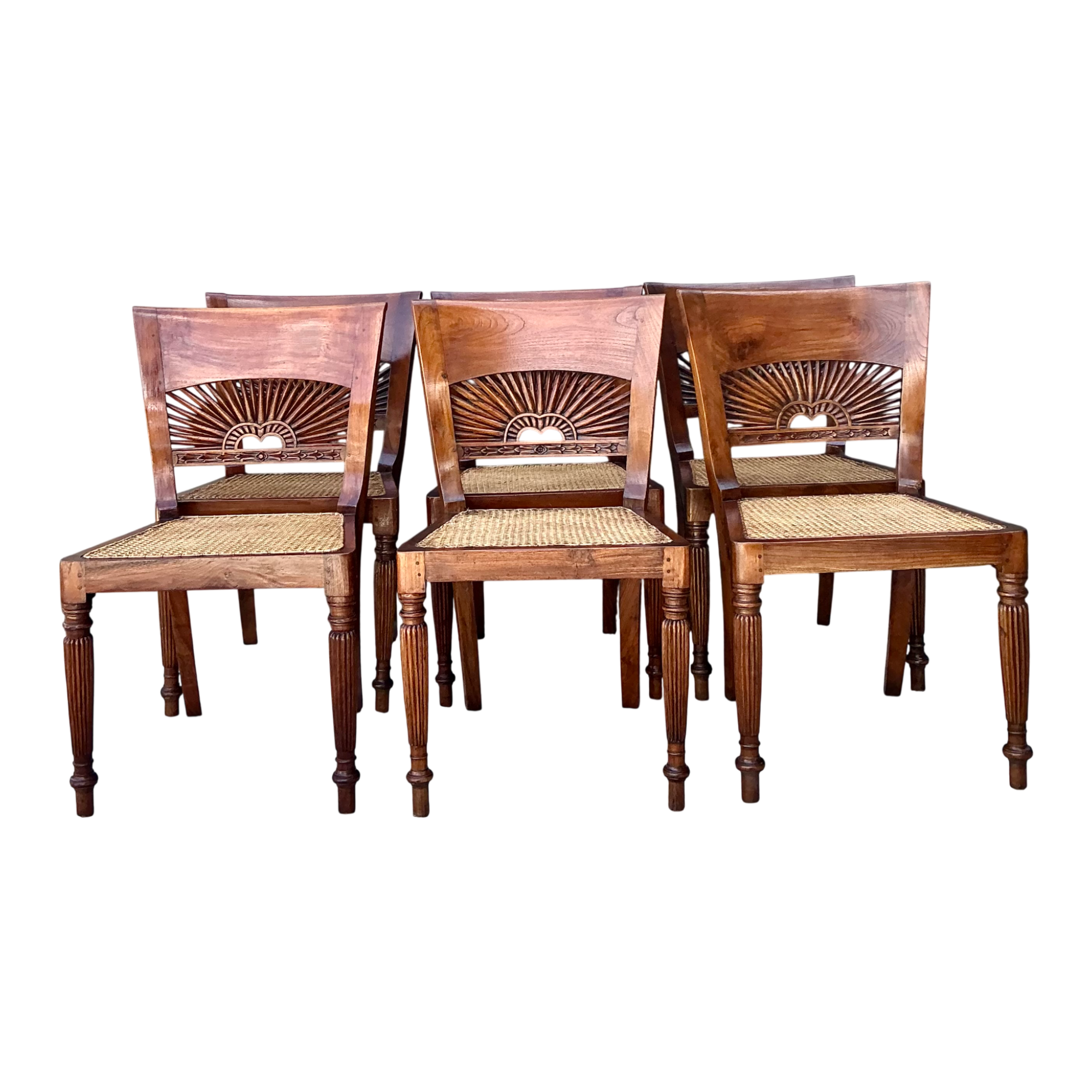Vintage Bauer Wood and Cane Dining Chairs - Set of 6 — additional photo 1