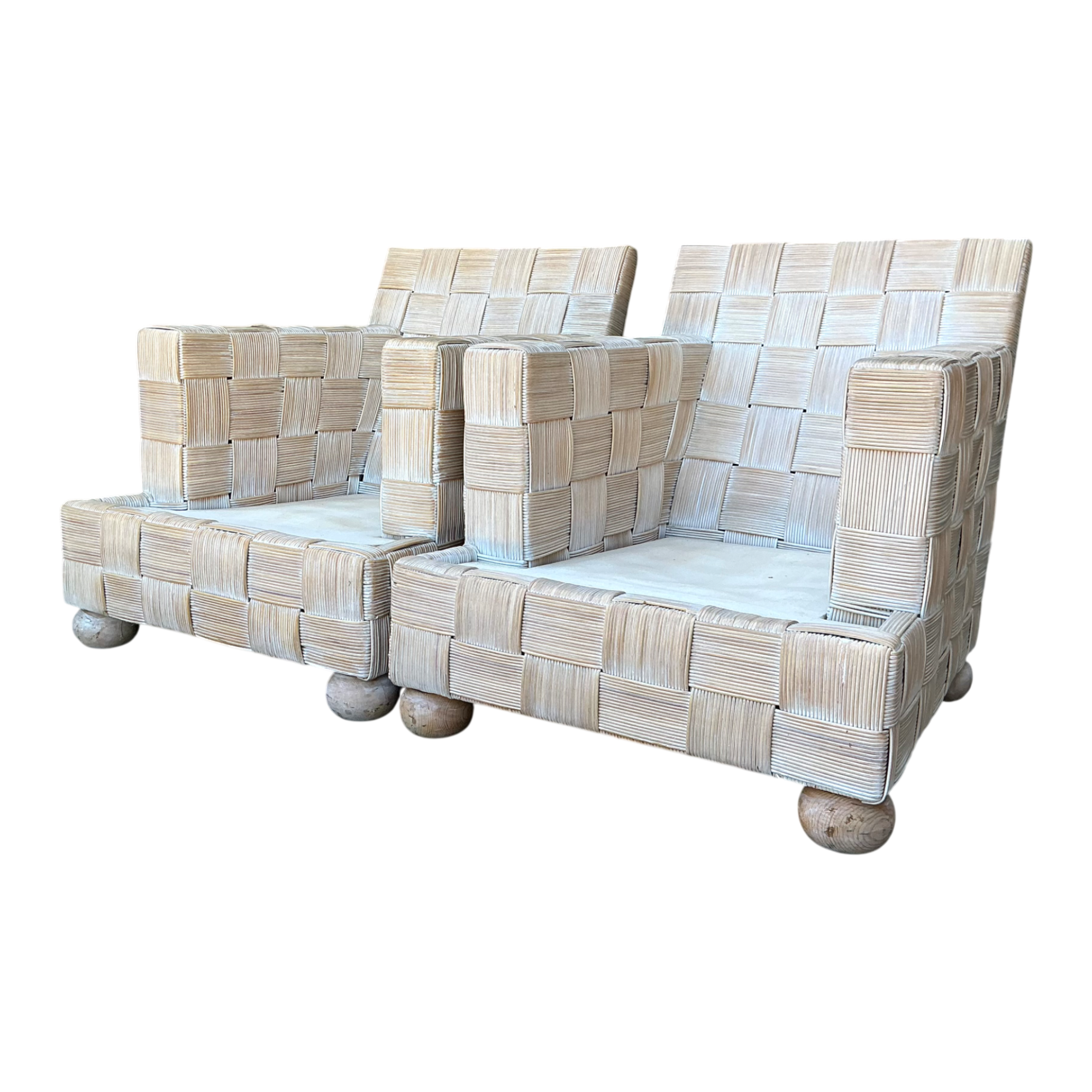 Vintage Woven Rattan Sofa After John Hutton For Donghia — additional photo 1