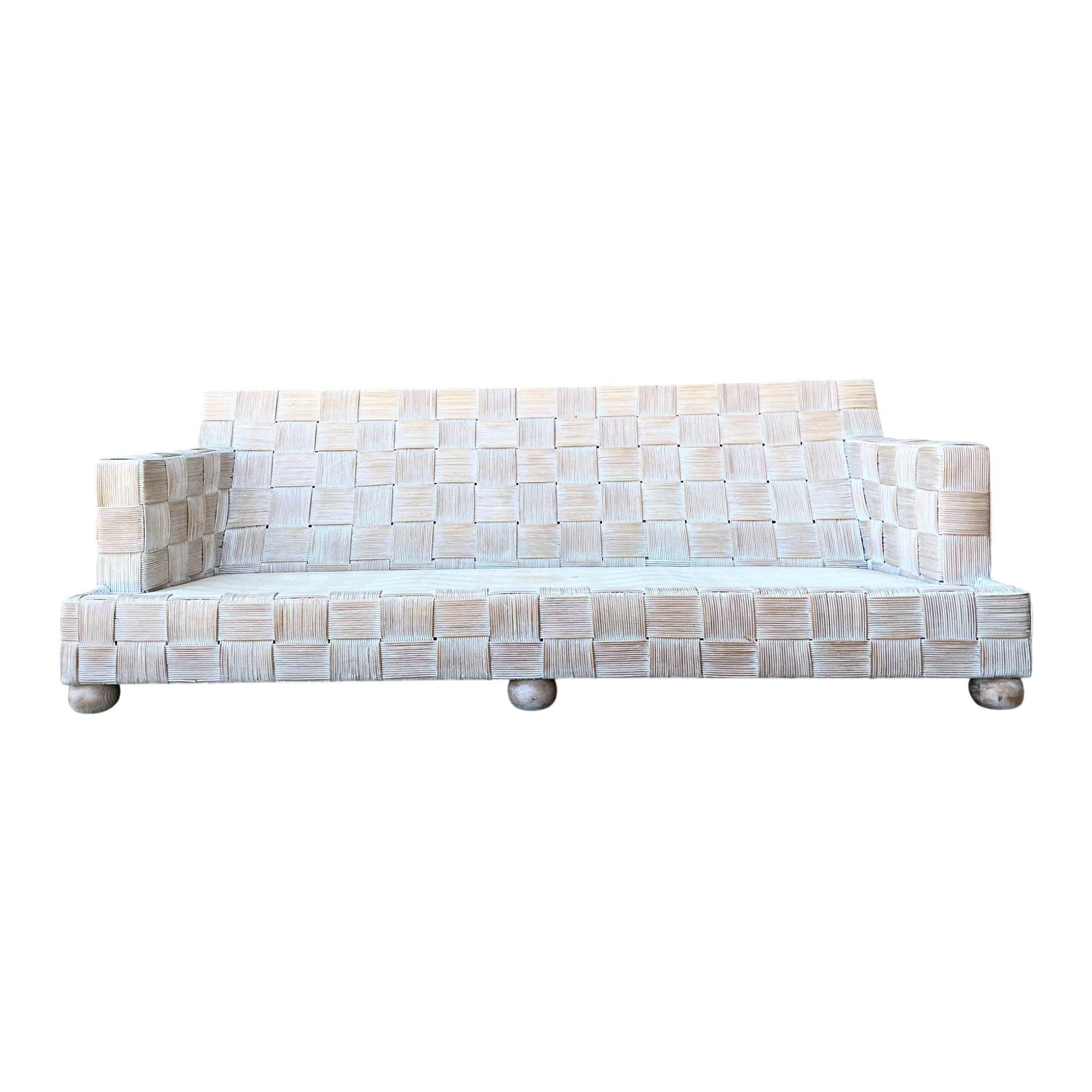 Vintage Rattan Woven Sofa After John Hutton For Donghia — additional photo 1