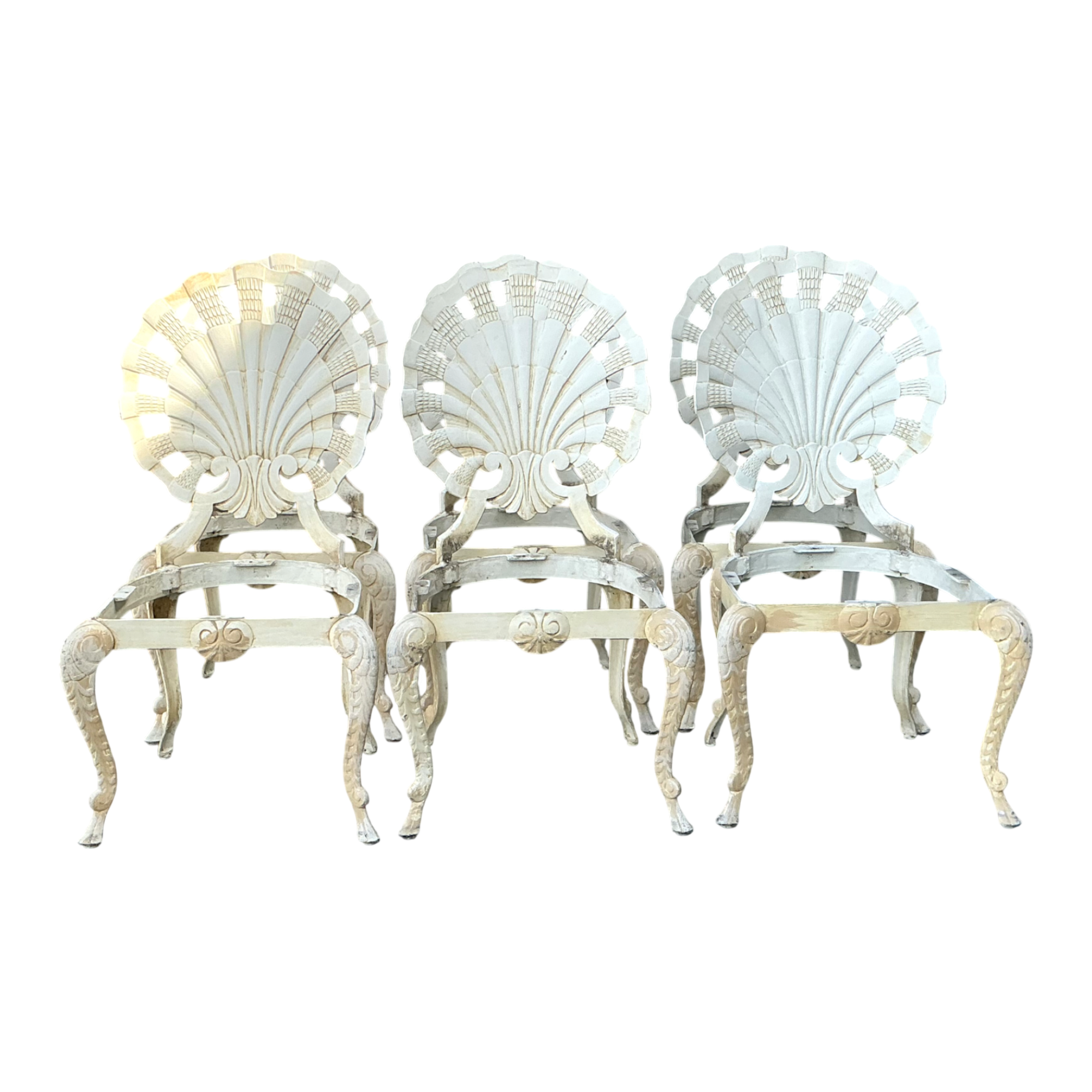 Vintage Cast Aluminum Shell Back Grotto Chairs - Set Of 6 — additional photo 1