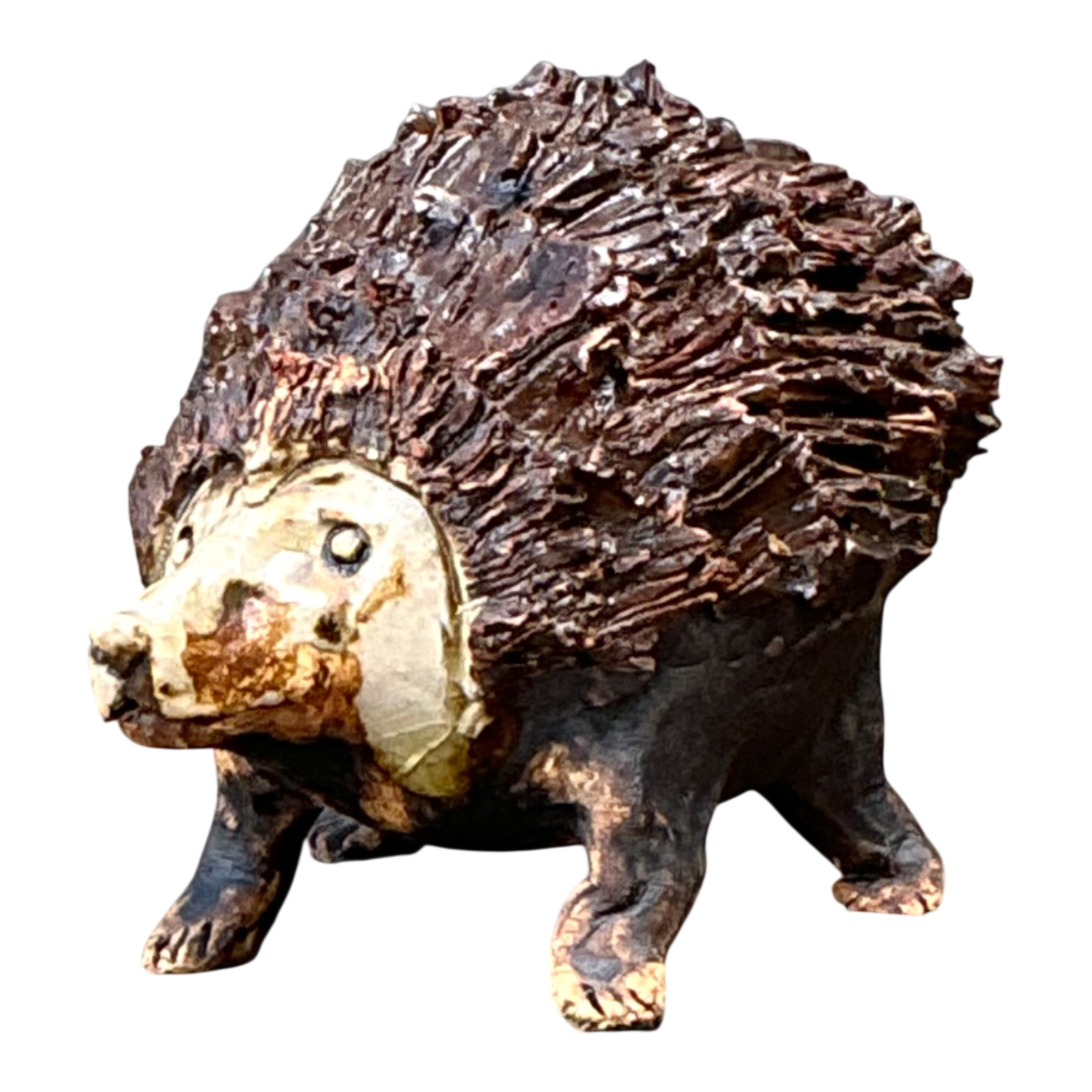 Vintage Textured Ceramic Hedgehog Sculpture — additional photo 1