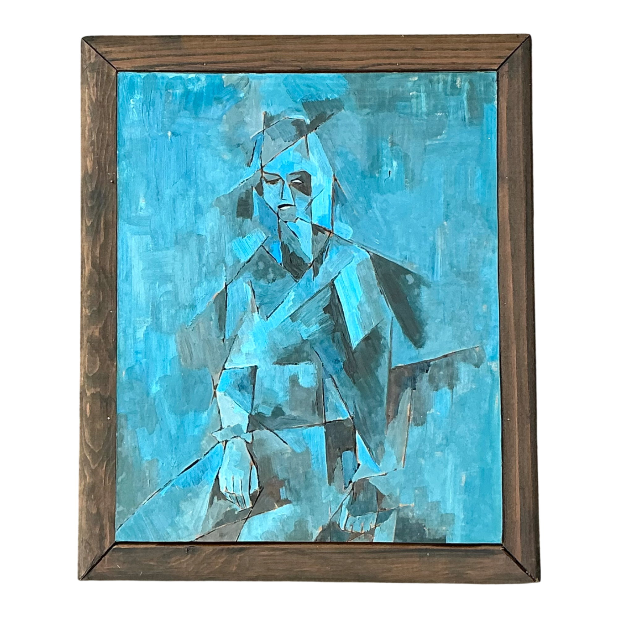 Vintage Abstract Cubist Painting — additional photo 1