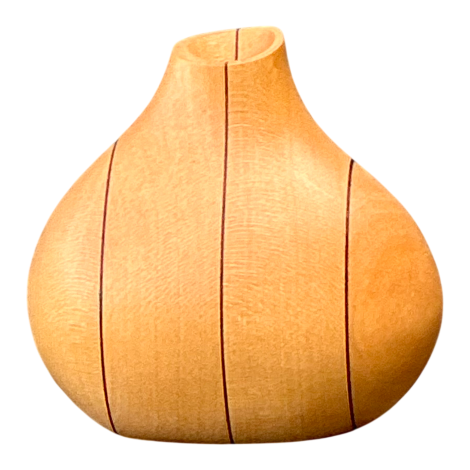Vintage Sculptural Wood Bud Vase — additional photo 1