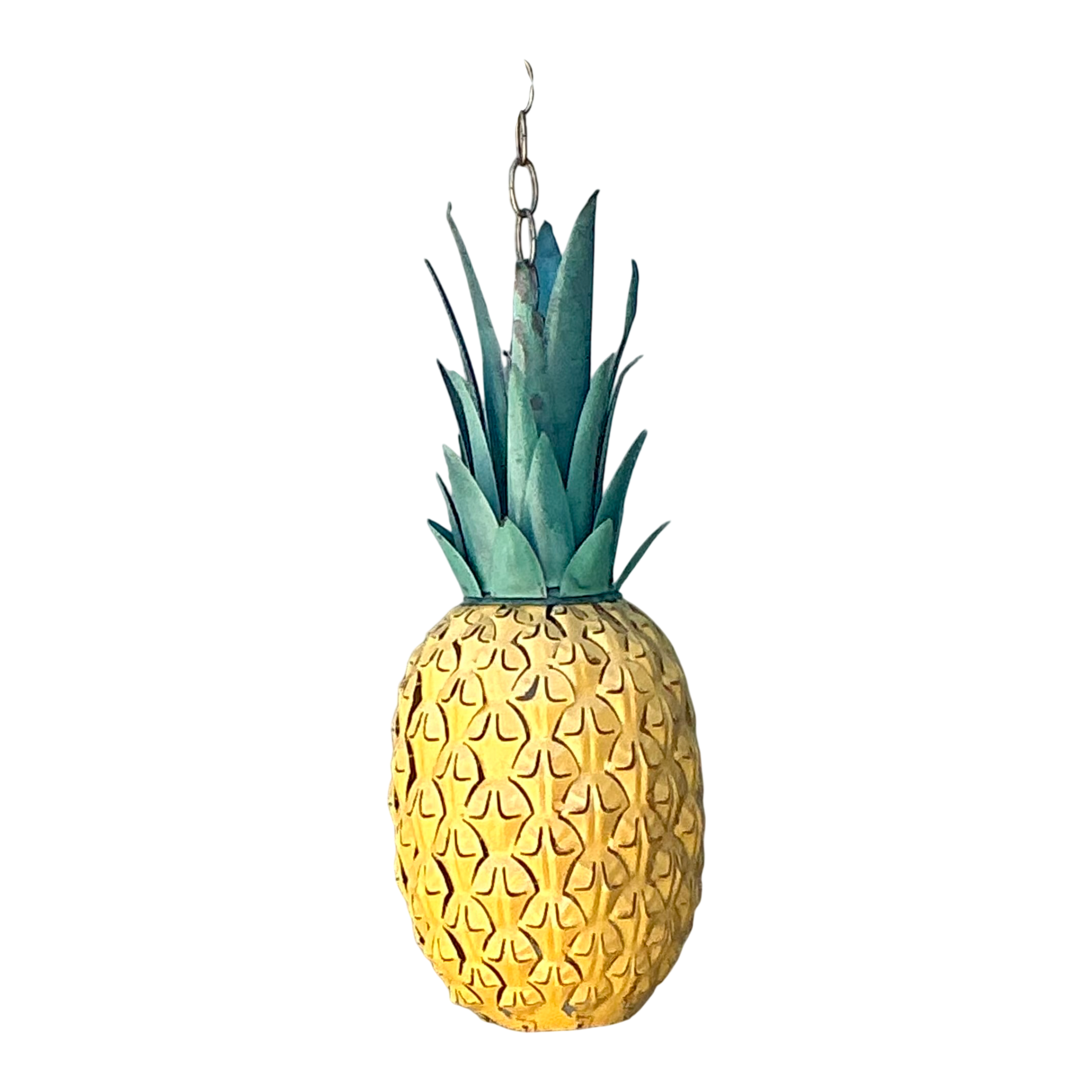 Vintage Metal Pineapple Pendant Light — additional photo 1