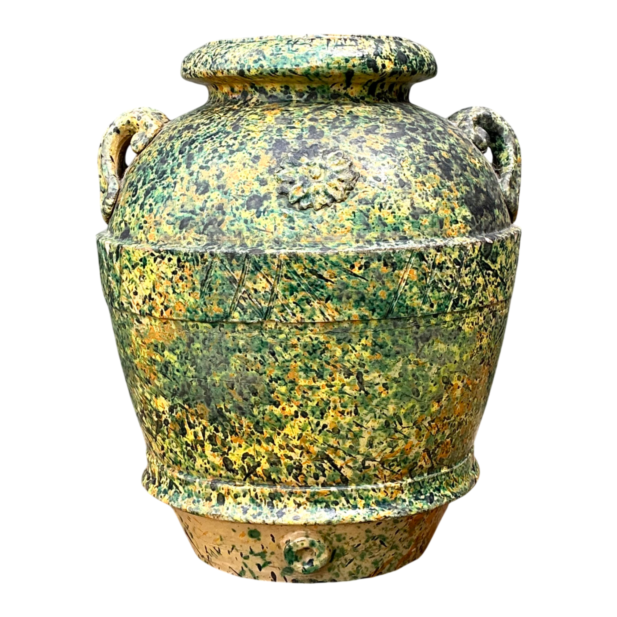 Vintage Speckled Pottery Vessel — additional photo 1