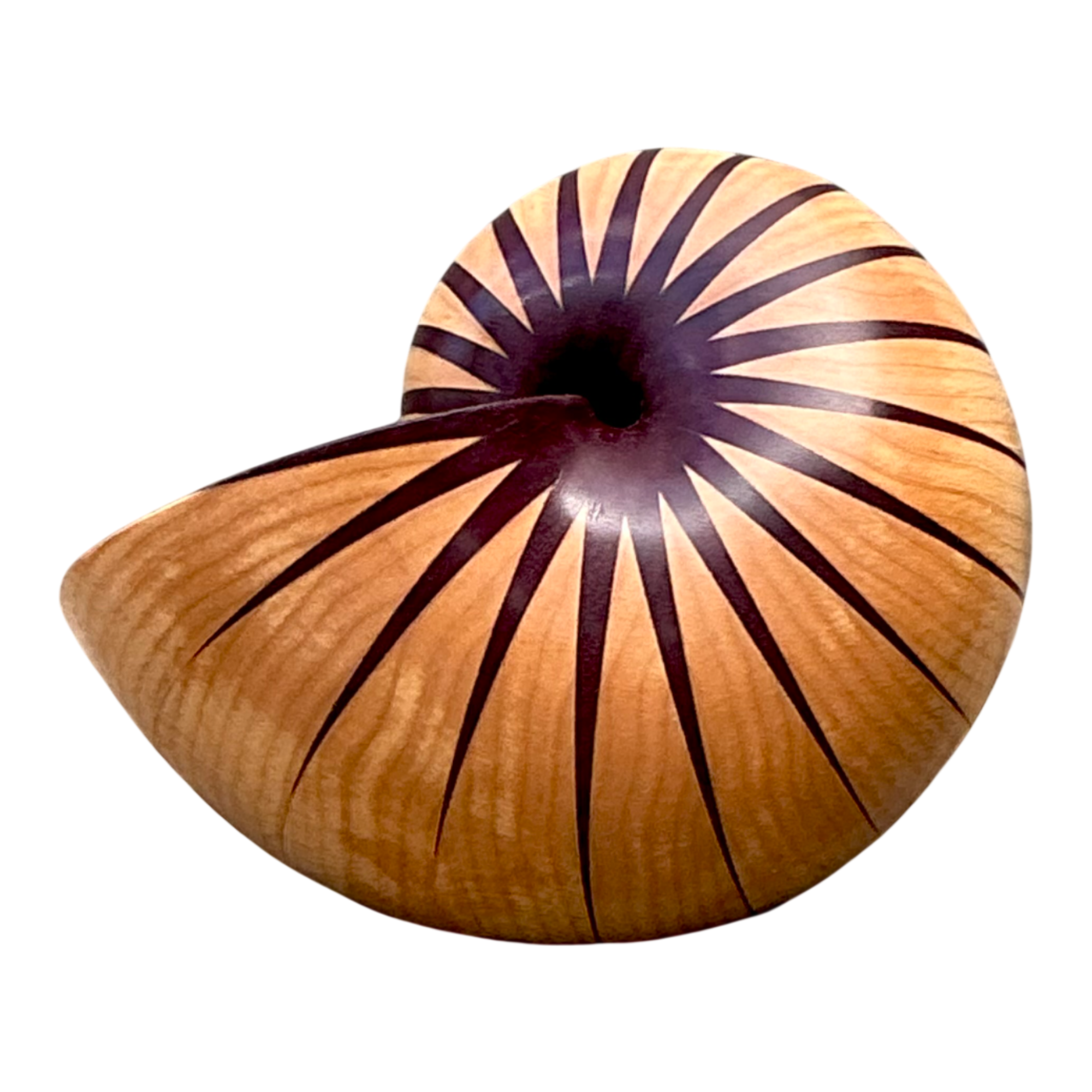 Vintage Handcrafted Wood Nautilus Form — additional photo 1