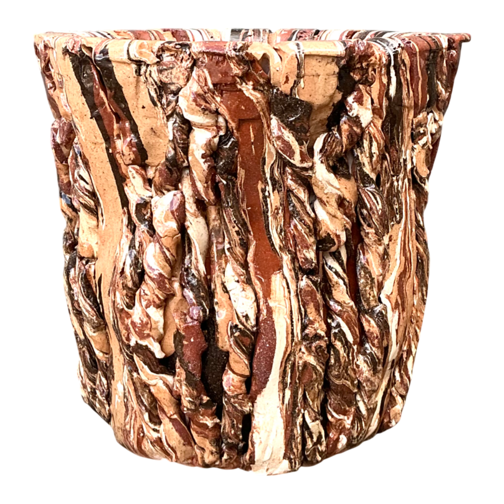Vintage Textured Ceramic Planter — additional photo 1