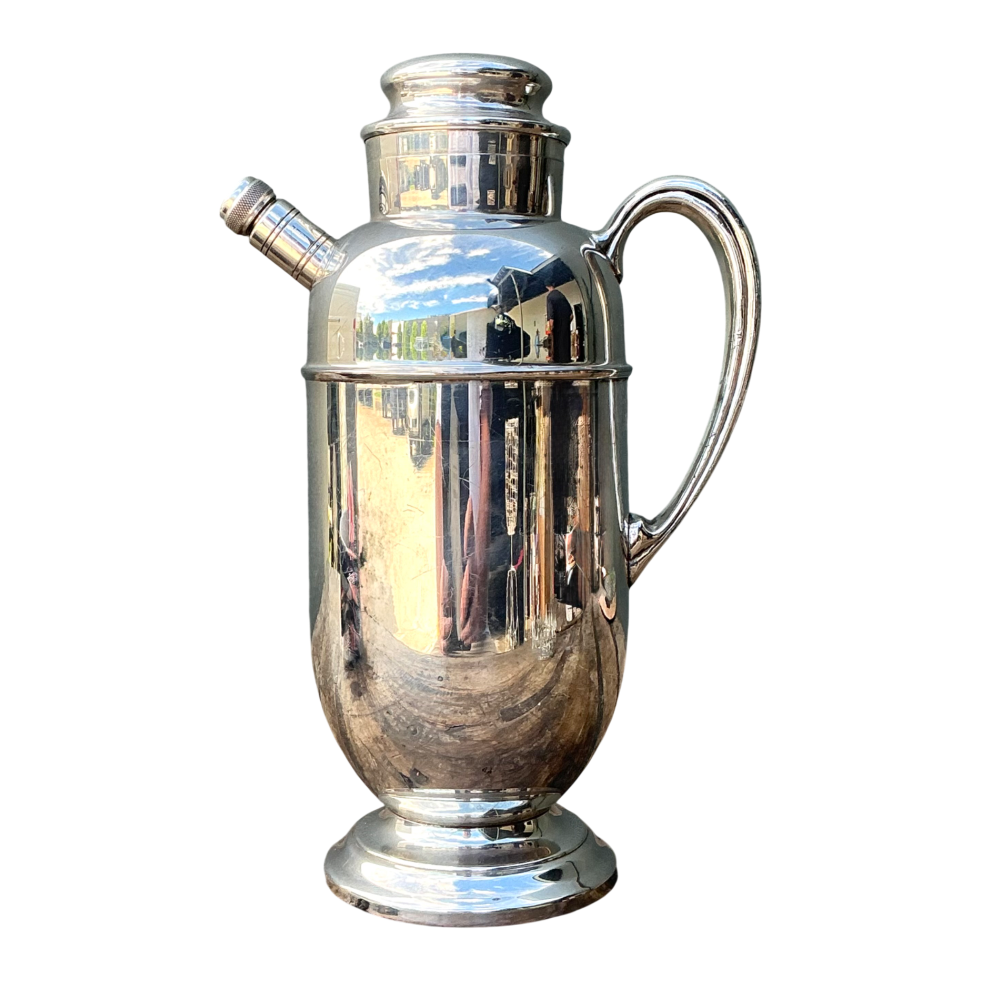 Vintage Art Deco Silver Plate Cocktail Pitcher — additional photo 1