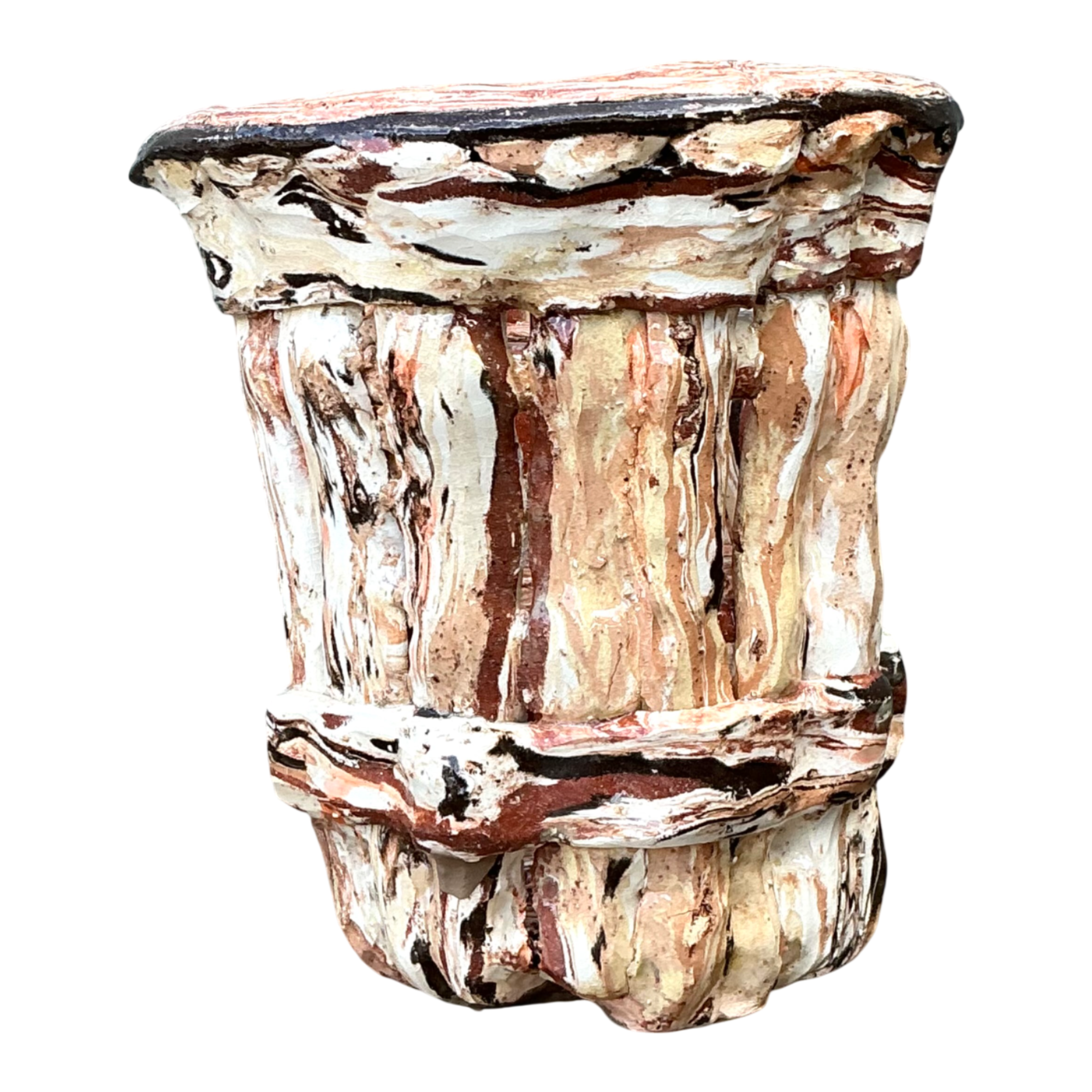 Vintage Textured Ceramic Vase — additional photo 1