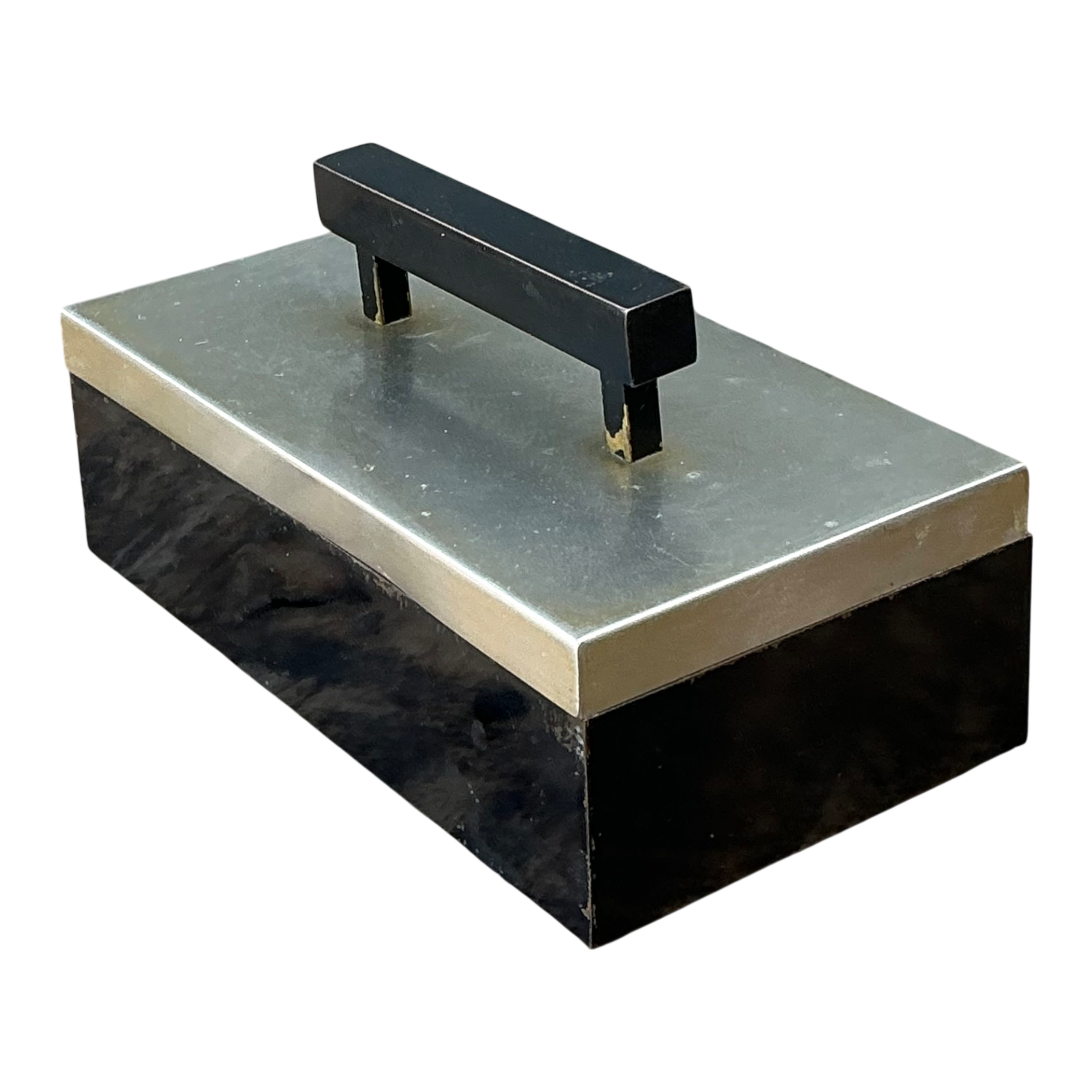 Vintage Metal and Wood Lidded Box — additional photo 1