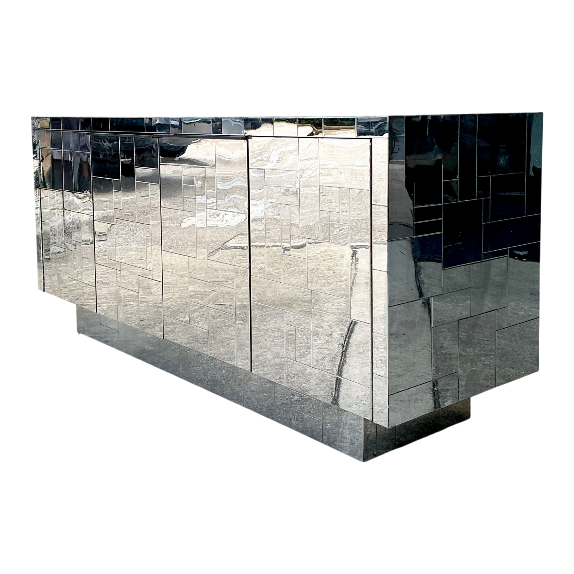 Vintage Paul Evans “Cityscape” Chrome Credenza — additional photo 1