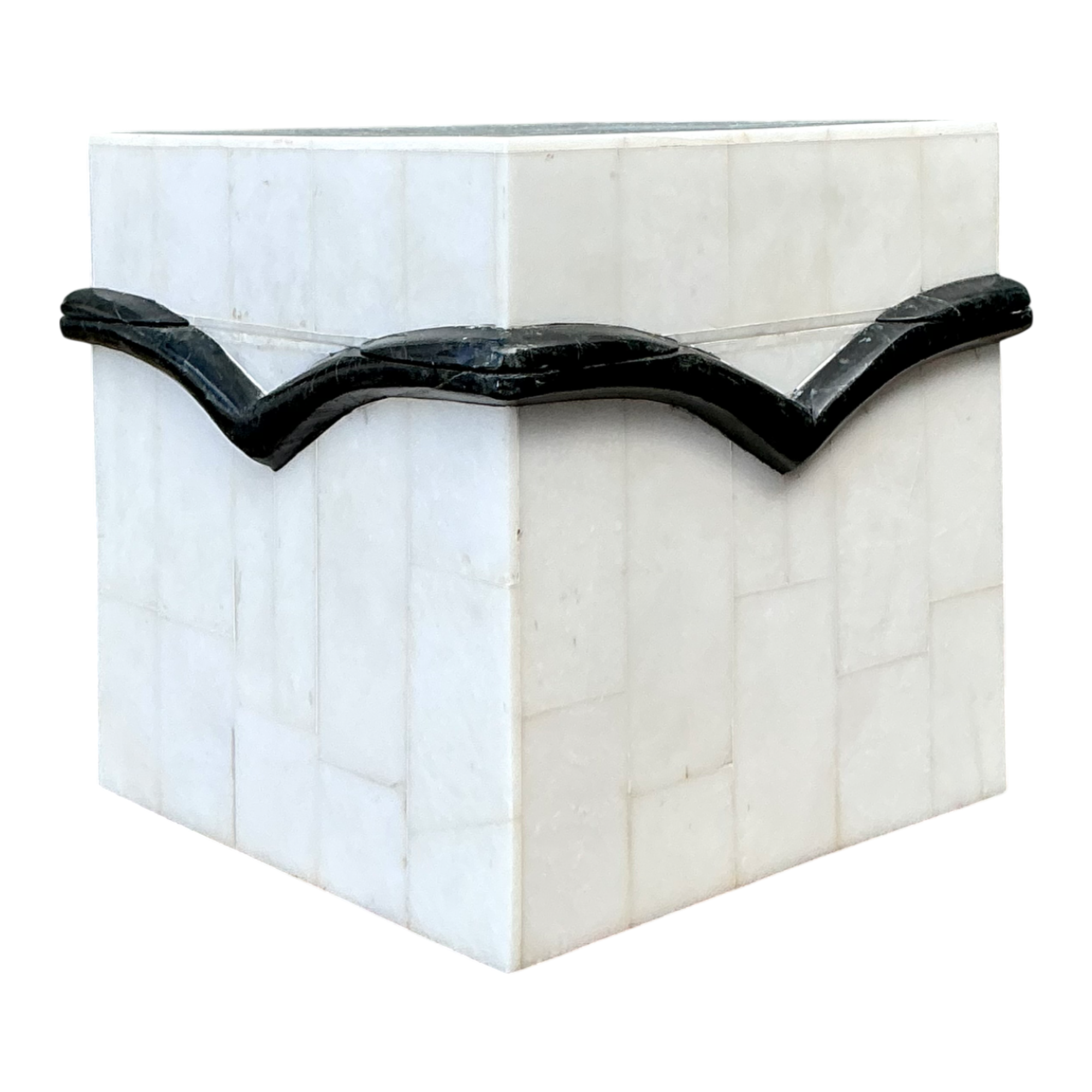 Vintage Black and White Stone Box — additional photo 1
