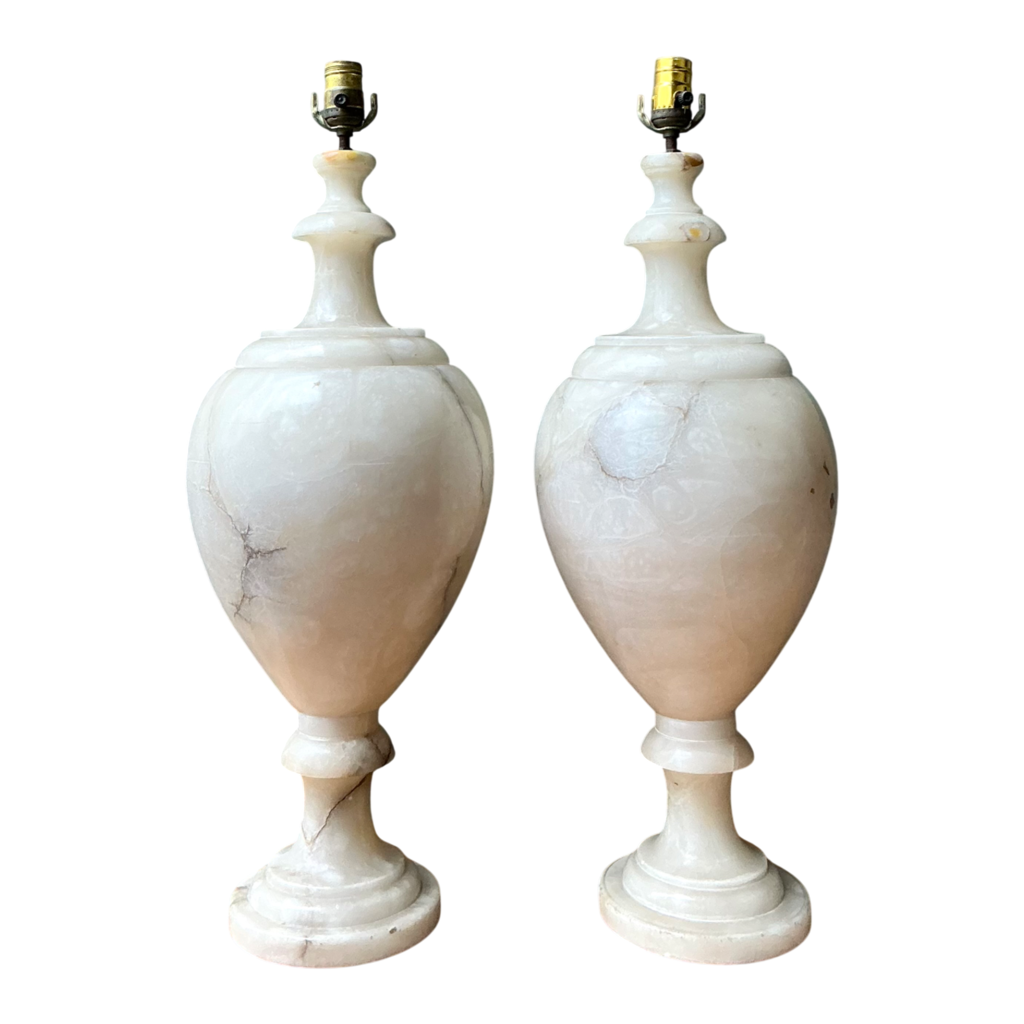 Vintage Alabaster Urn Form Lamps — additional photo 1