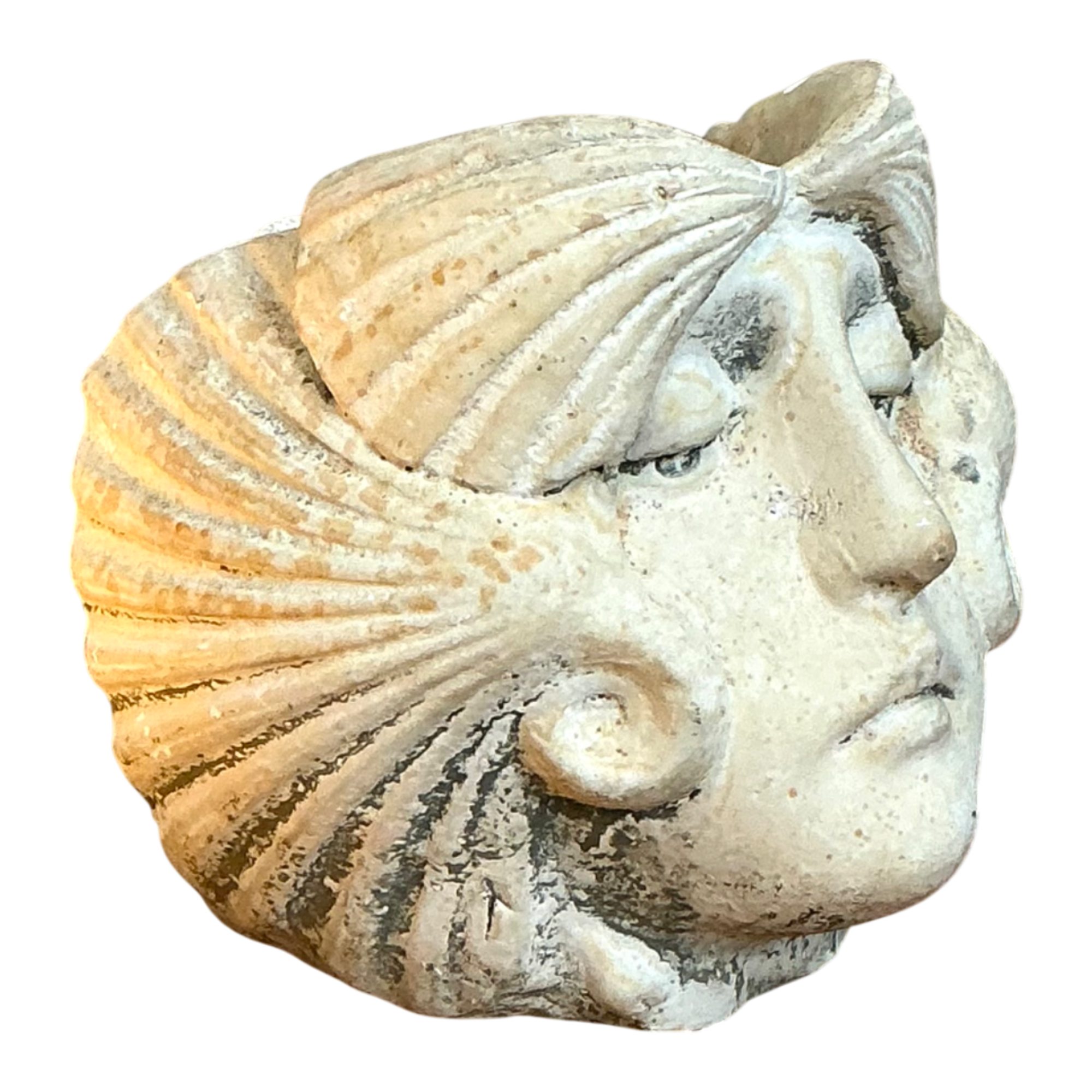 Vintage Sculptural Stoneware Face Planter — additional photo 1