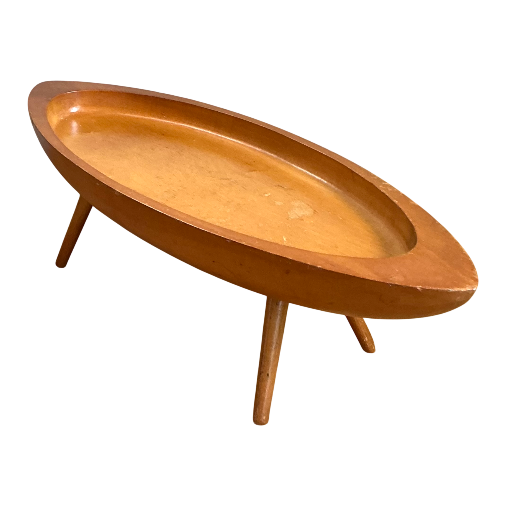 Vintage Mid-Century Modern Wood Bowl — additional photo 1