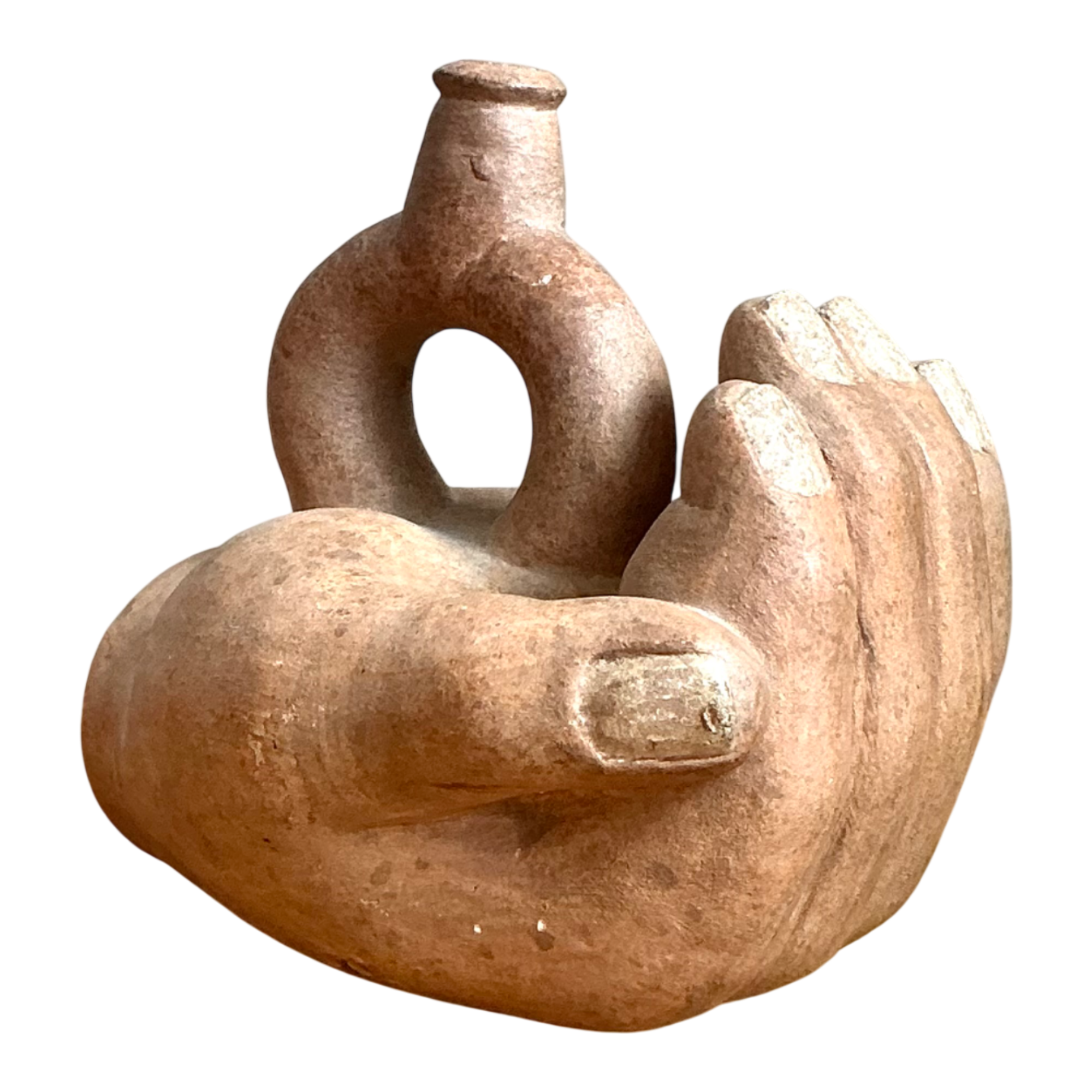 Vintage Sculptural Terracotta Vase — additional photo 1