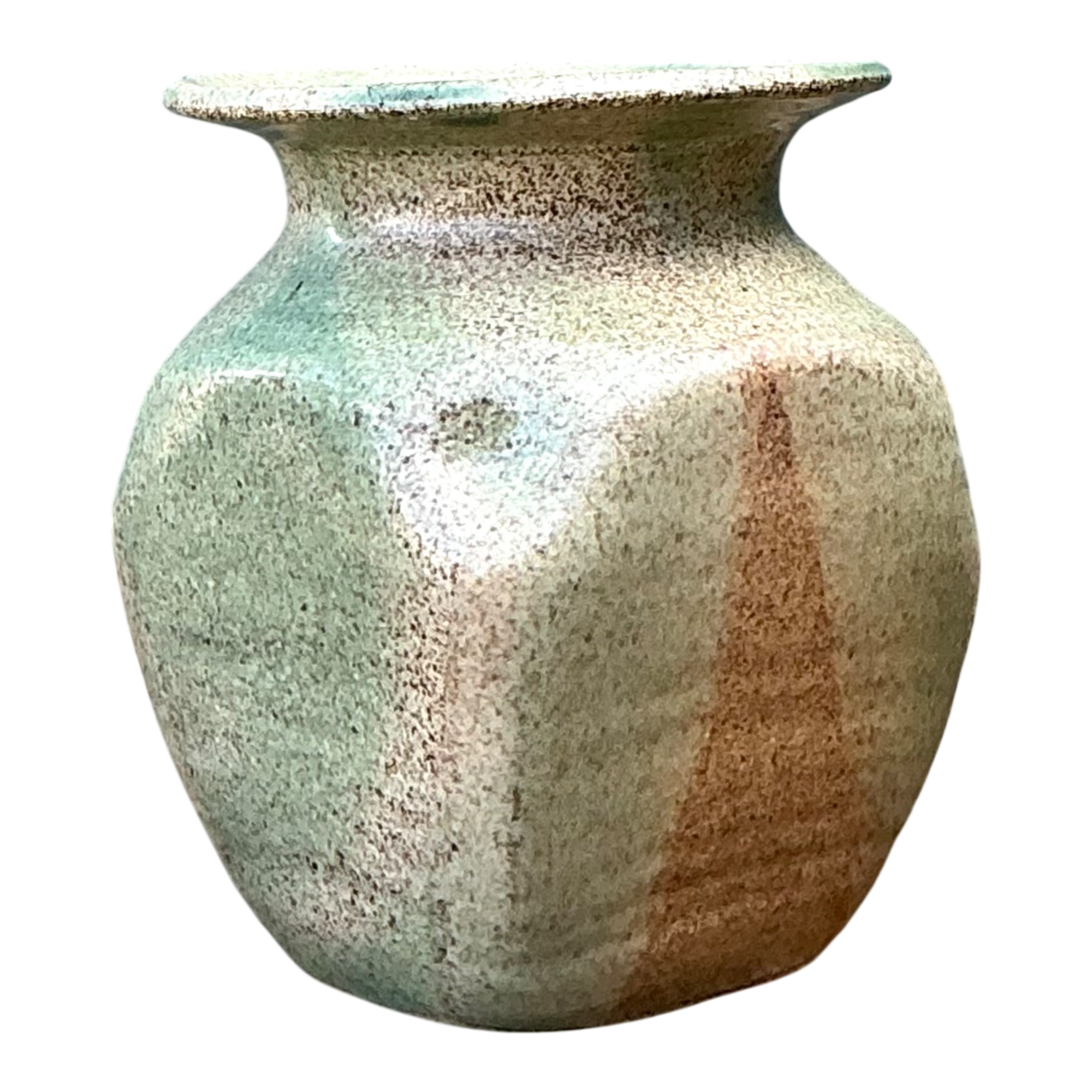 Vintage Small Glazed Pottery Vase — additional photo 1