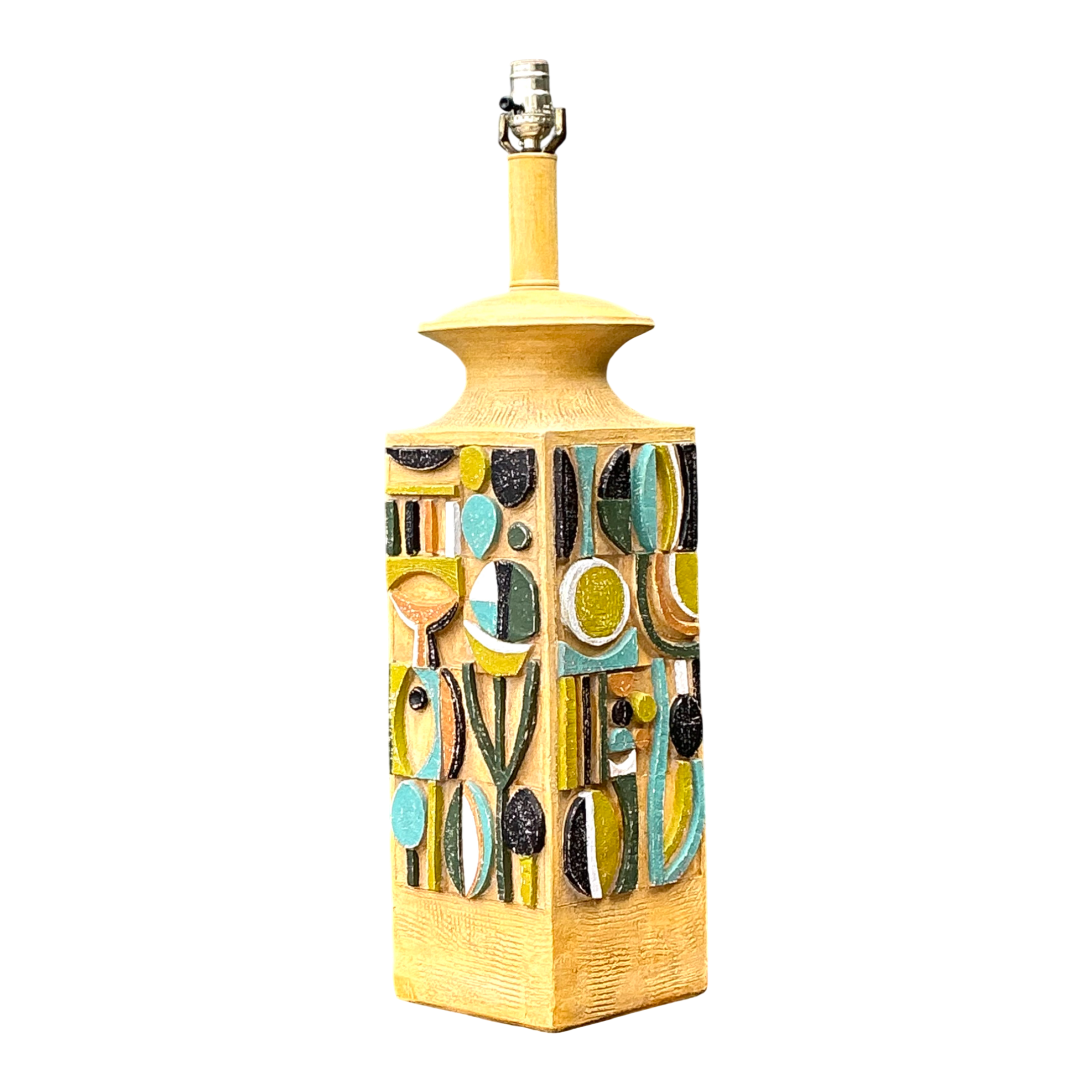 Vintage MCM Abstract Ceramic Table Lamp — additional photo 1