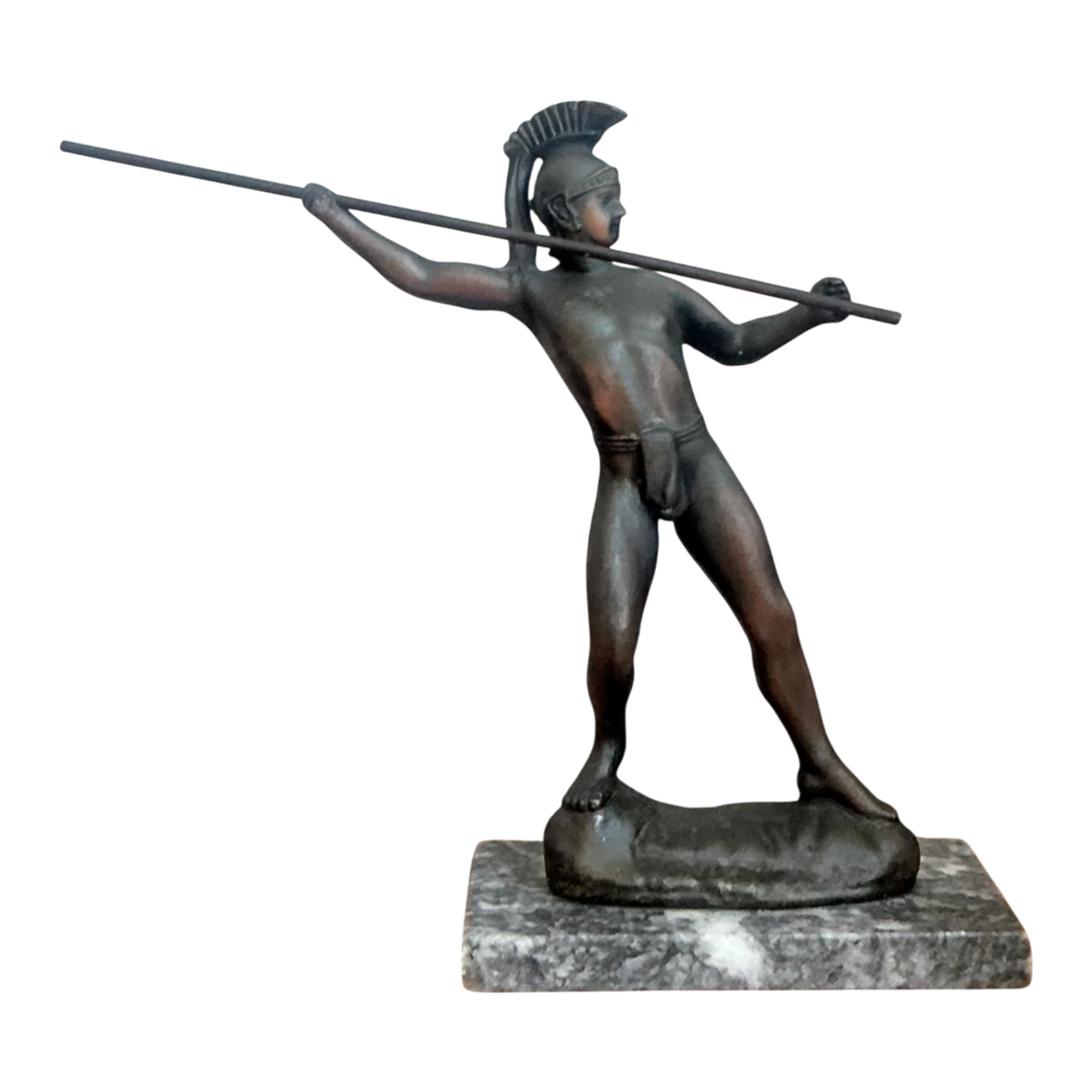 Vintage Sculptural Metal Warrior Figure — additional photo 1