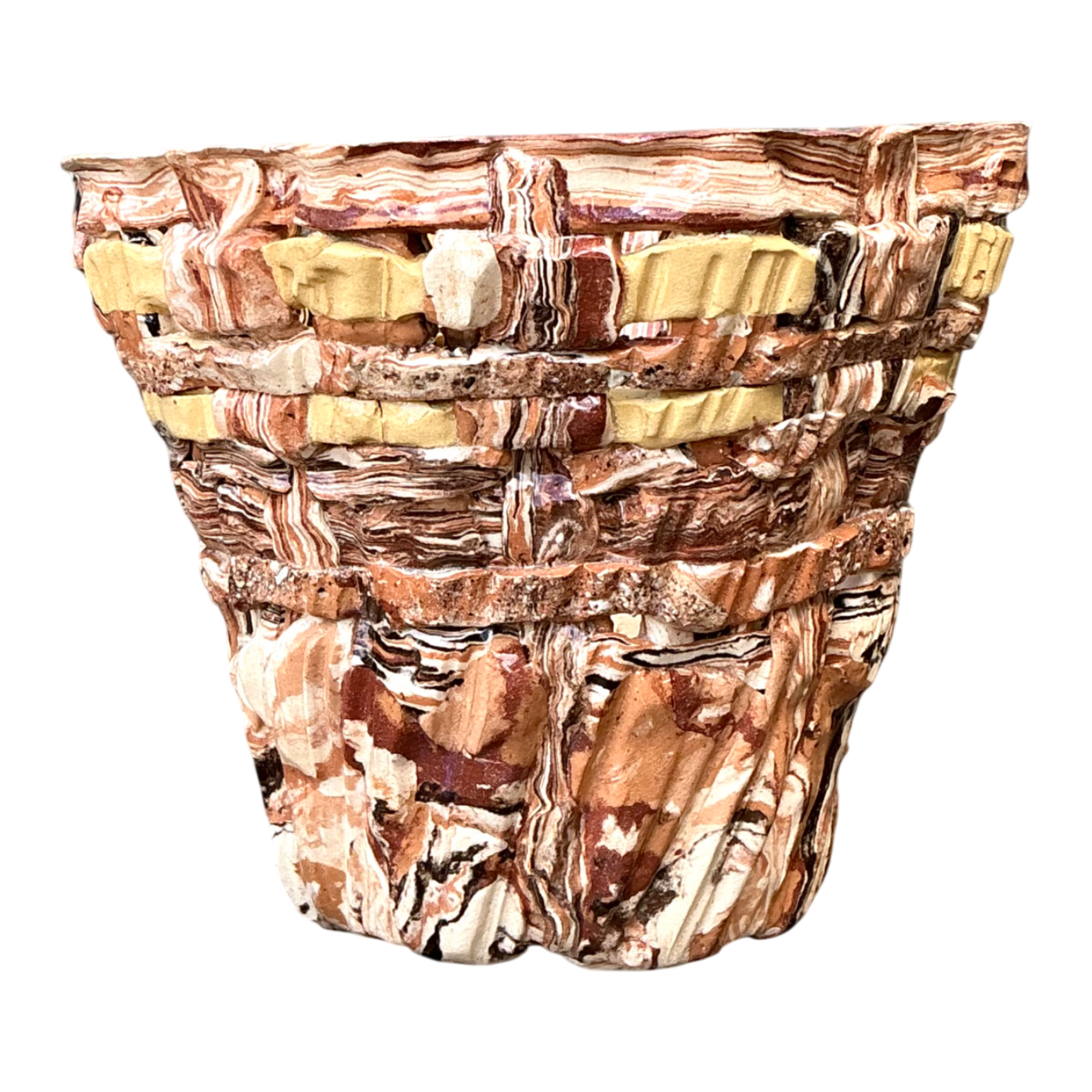 Vintage Textured Pottery Planter — additional photo 1