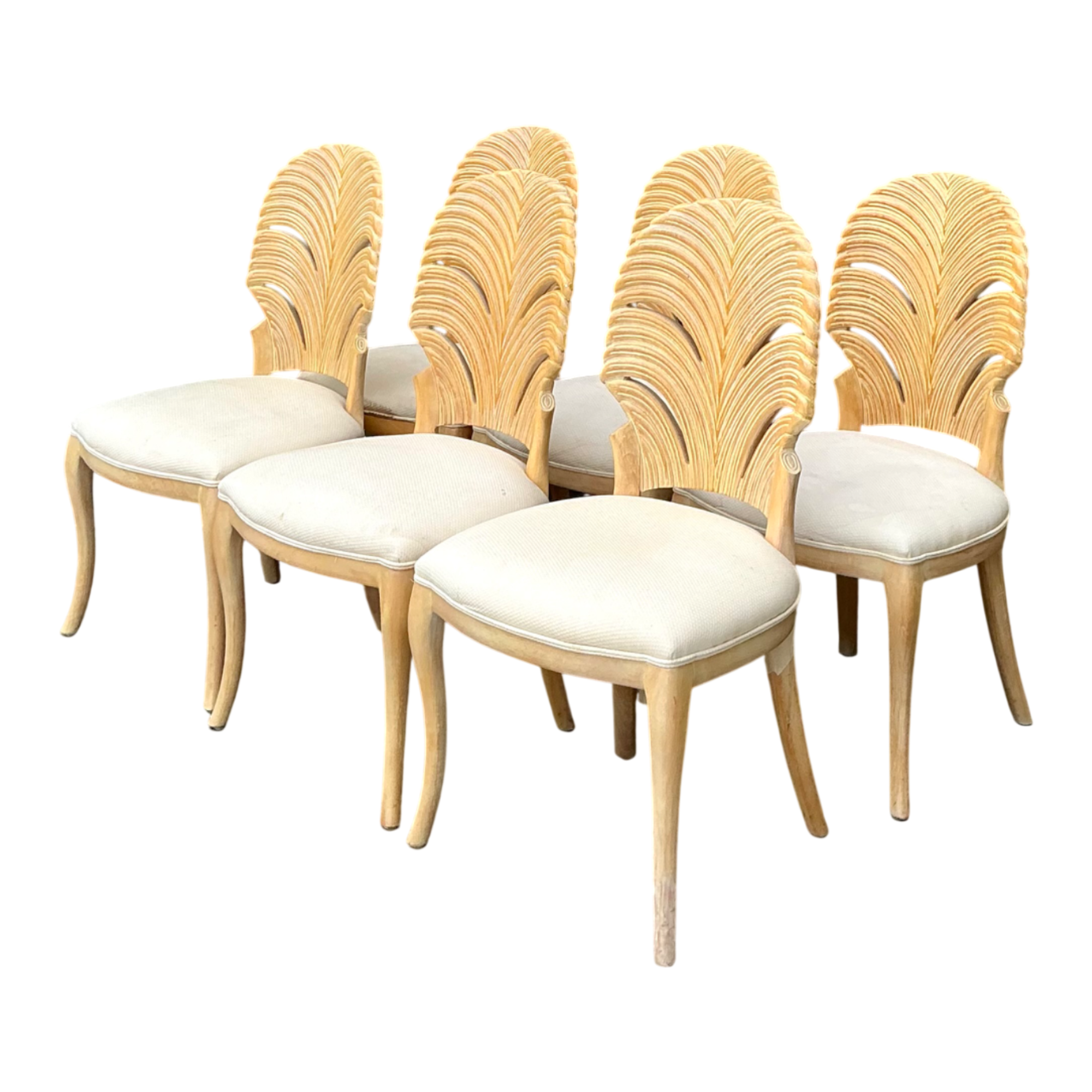 Vintage Sculptural Wood Dining Chairs - Set of Six — additional photo 1