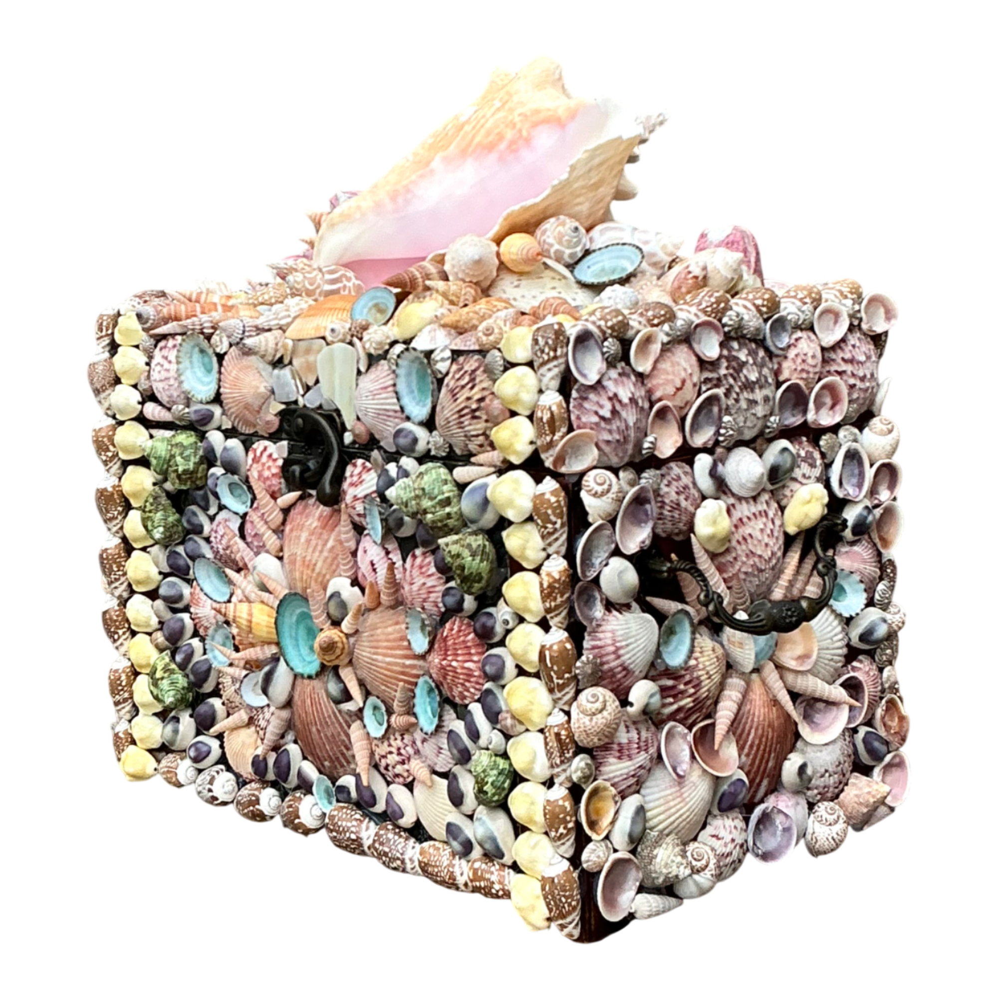 Vintage Shell Embellished Decorative Box — additional photo 1