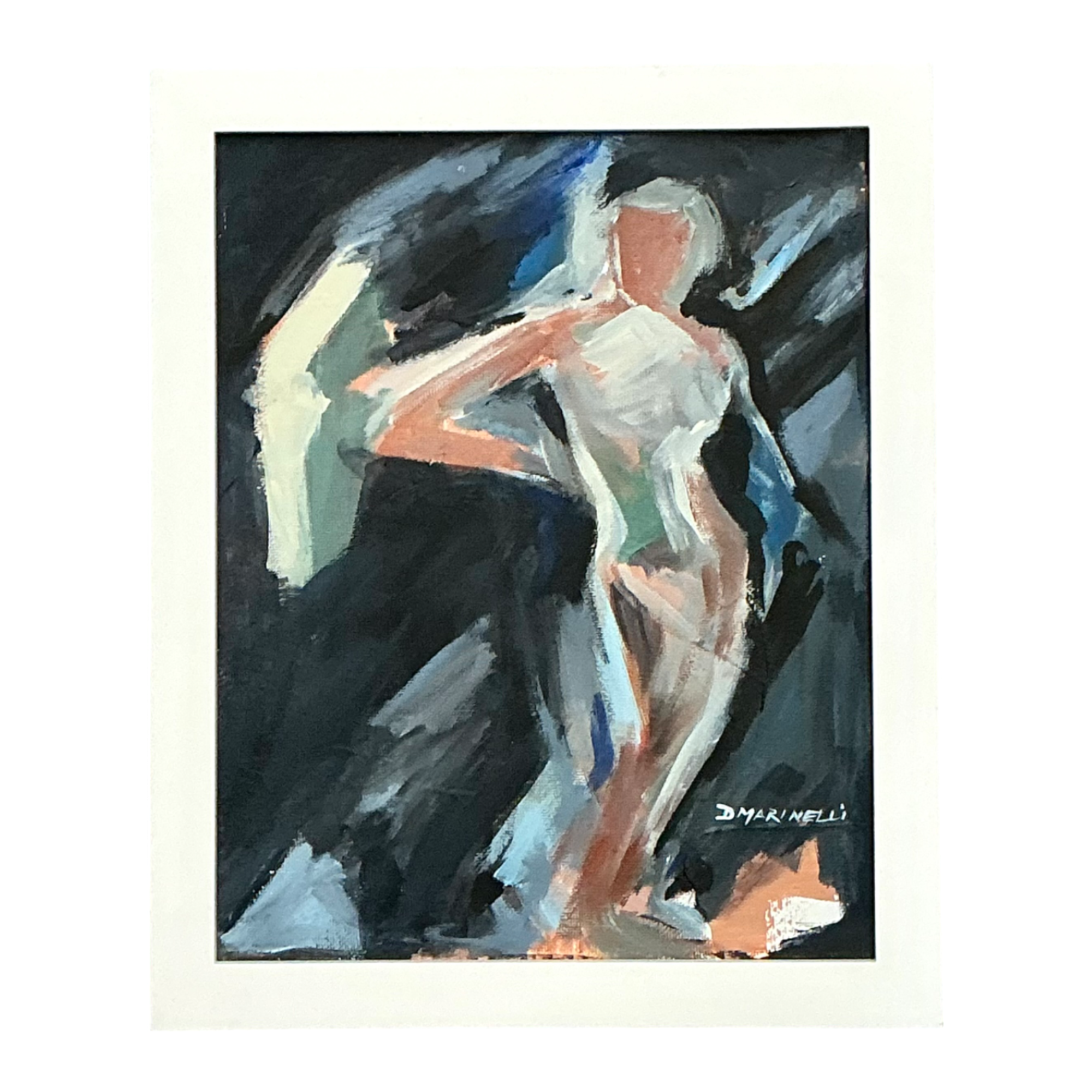 Vintage Abstract Figurative Painting