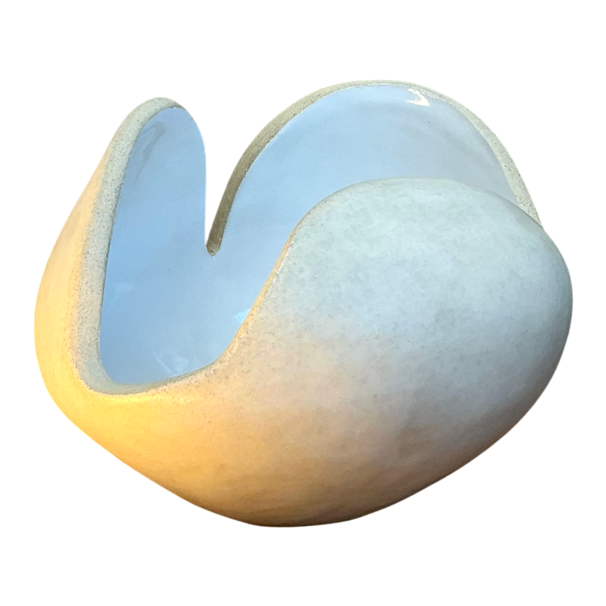Vintage White Ceramic Sculptural Bowl
