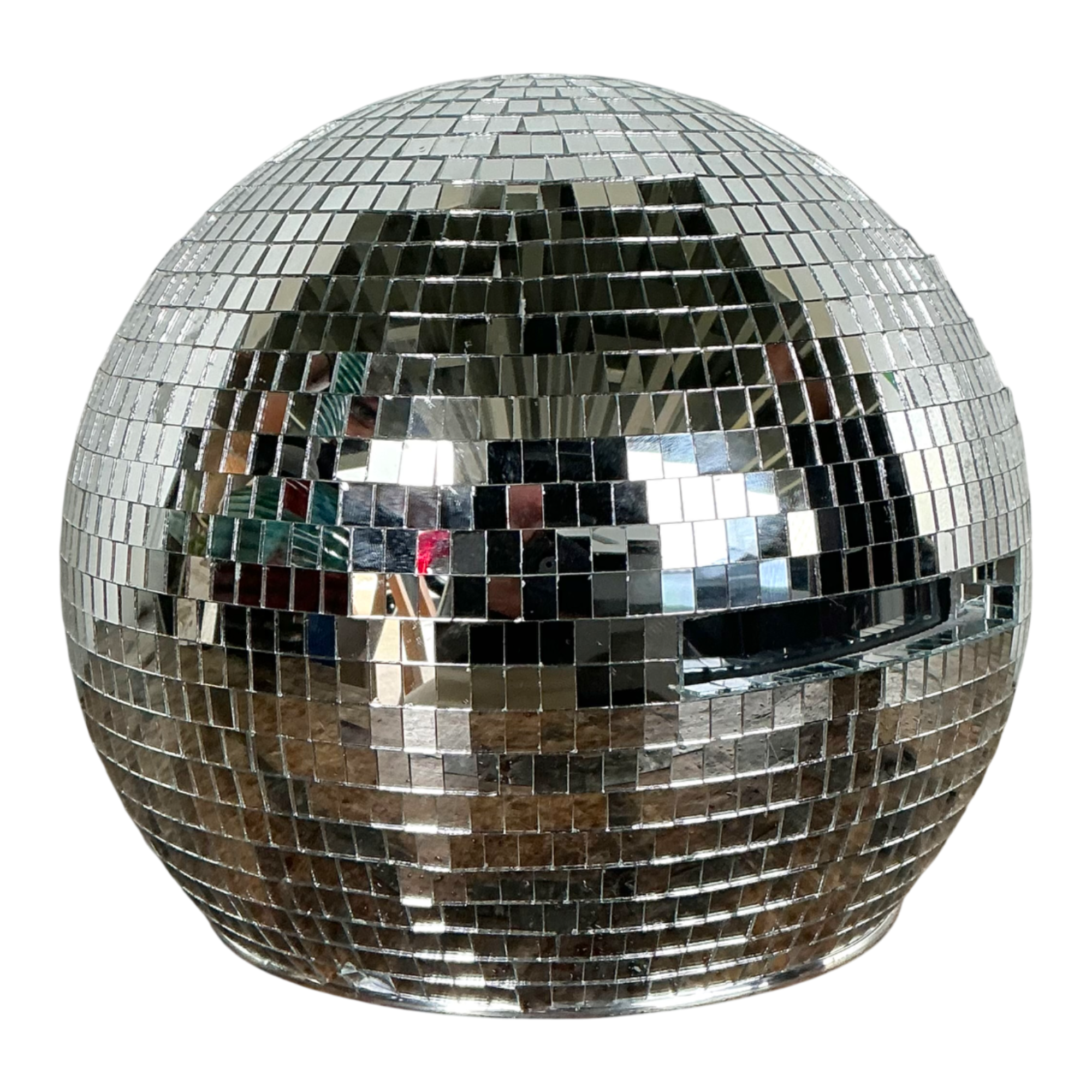 Vintage Mirrored Glass Disco Ball Helmet