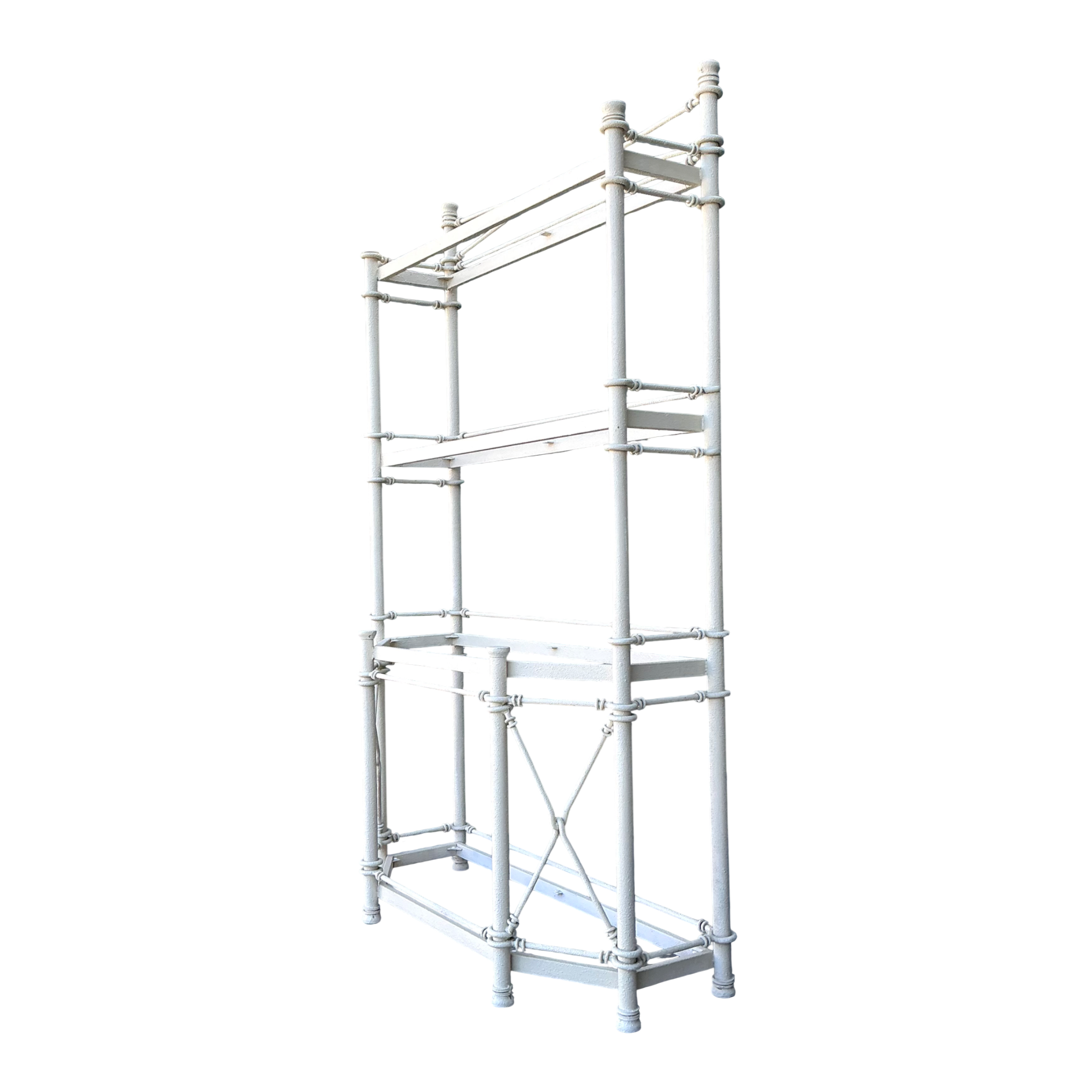 Vintage Painted Metal Display Shelf