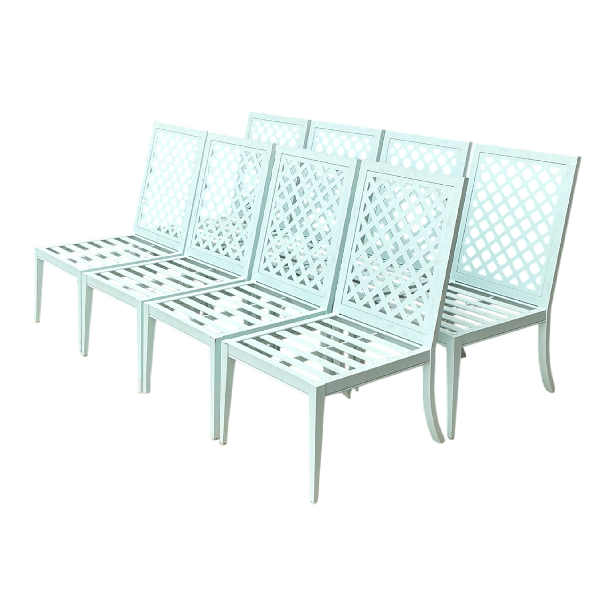 Vintage McKinnon and Harris Trellis Dining Chairs - Set of Eight