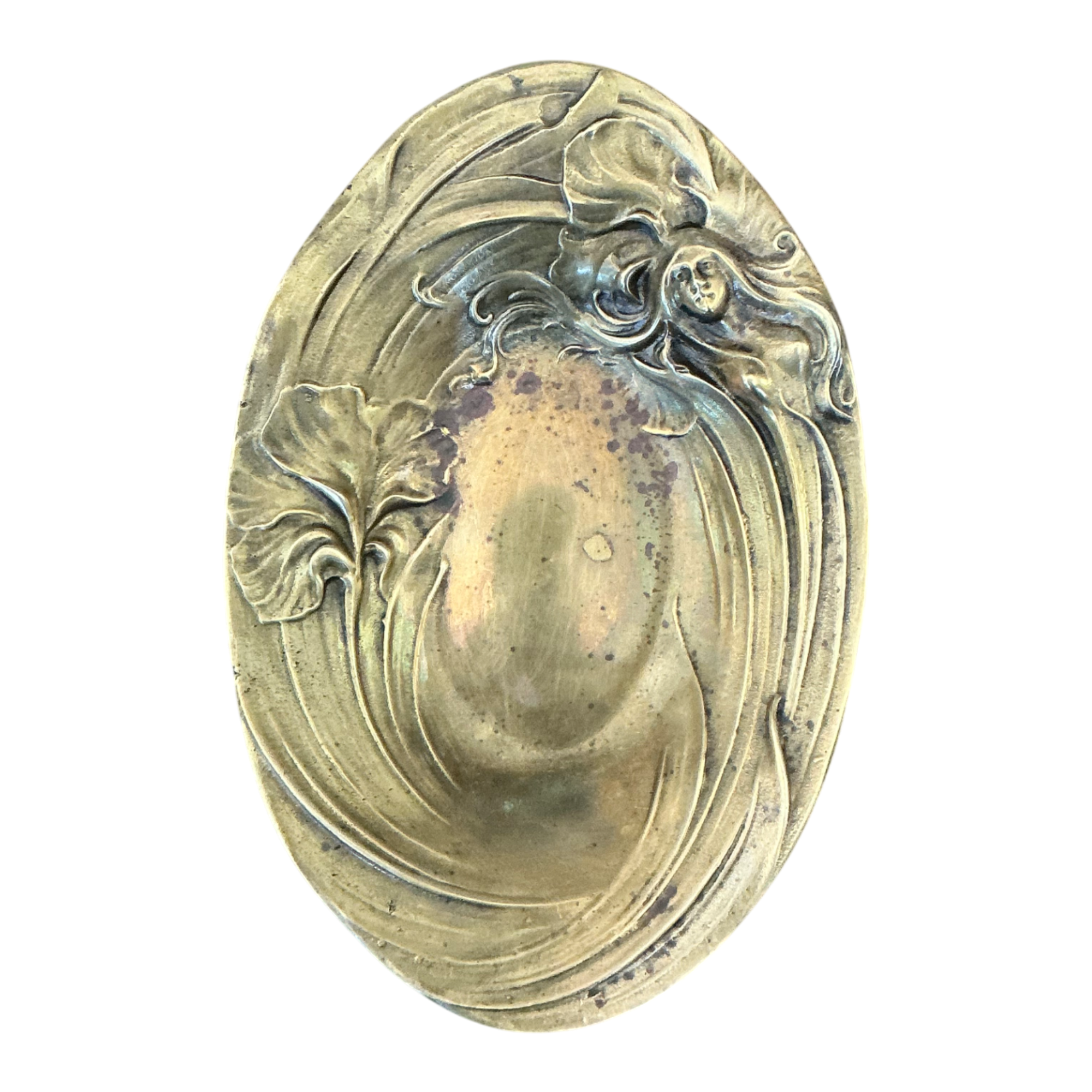 Vintage Art Nouveau Brass Tray