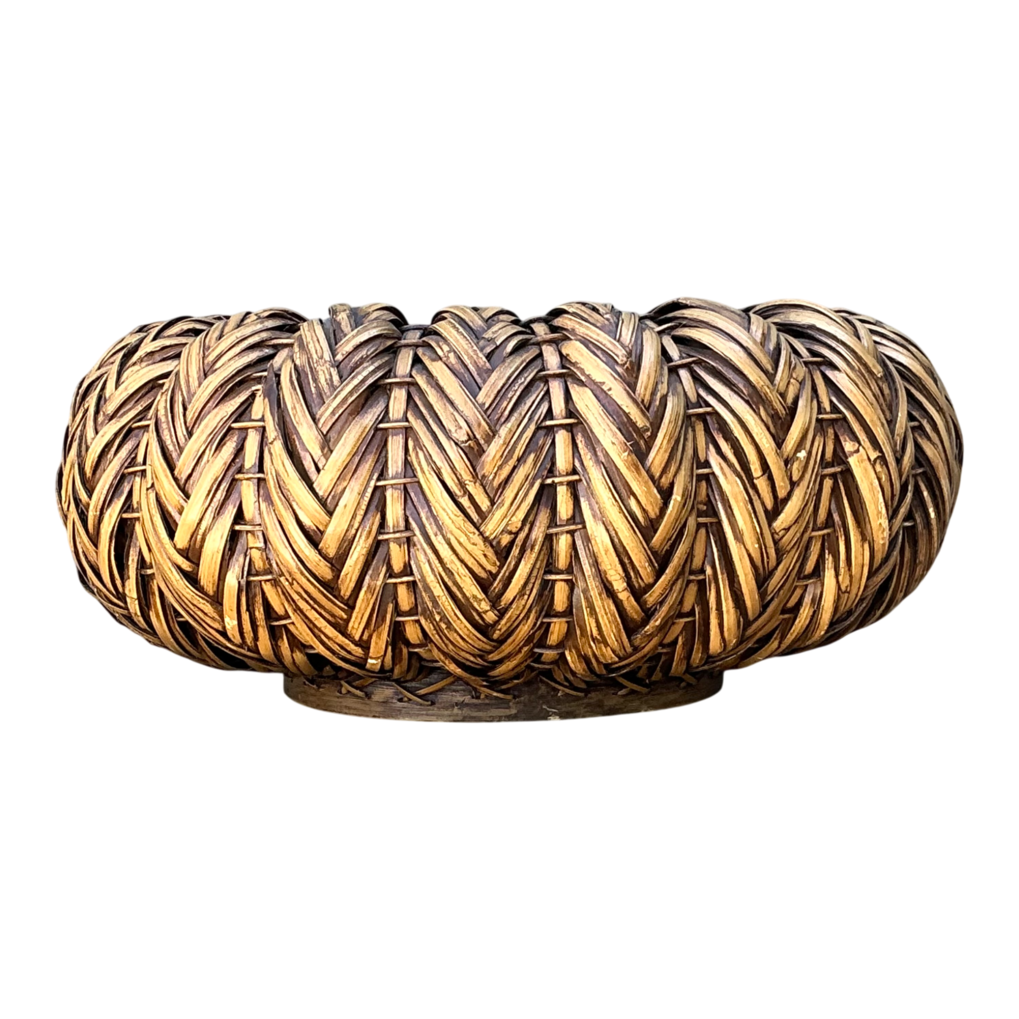 Vintage Handcrafted Rattan Centerpiece