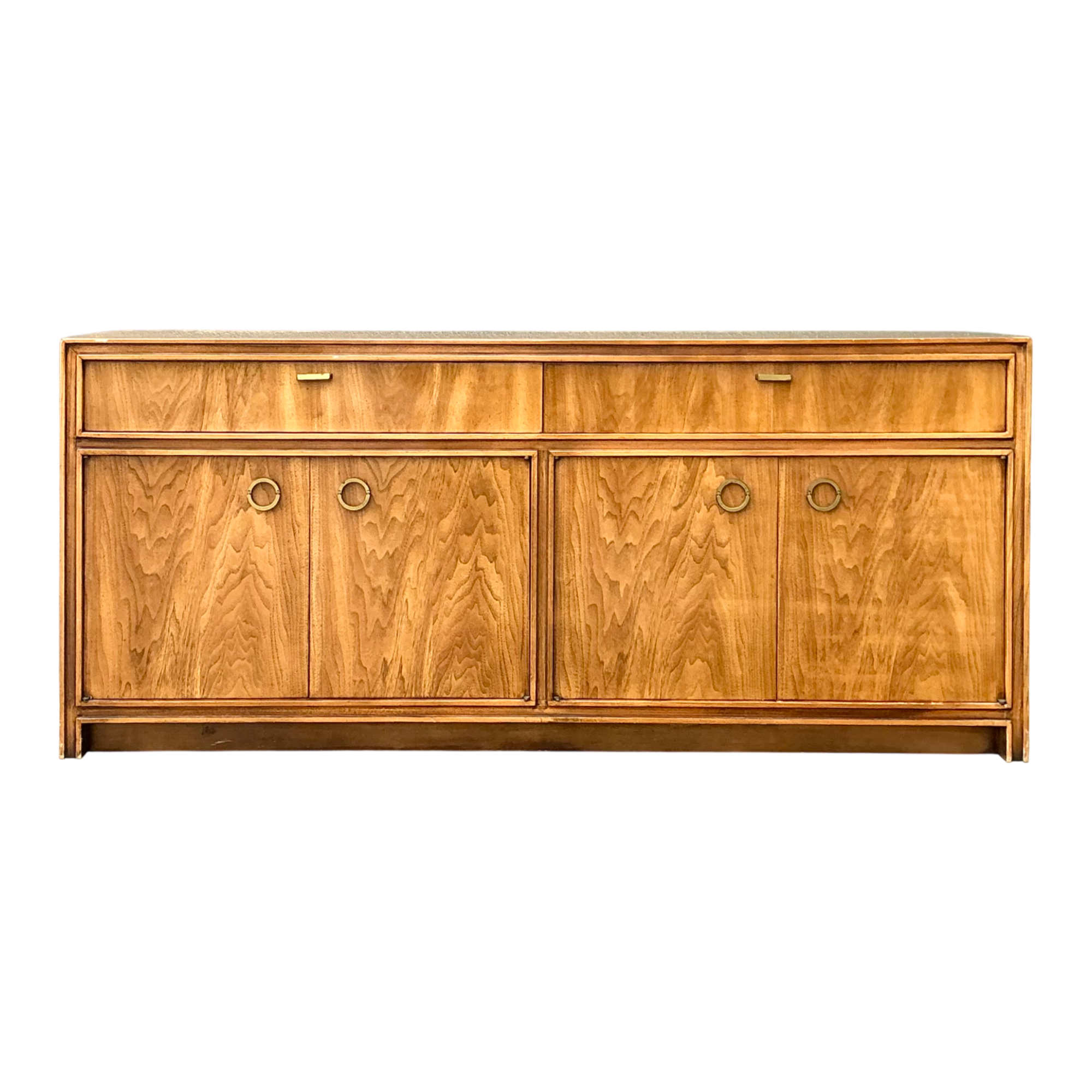 Vintage Campaign Credenza with Brass Accents