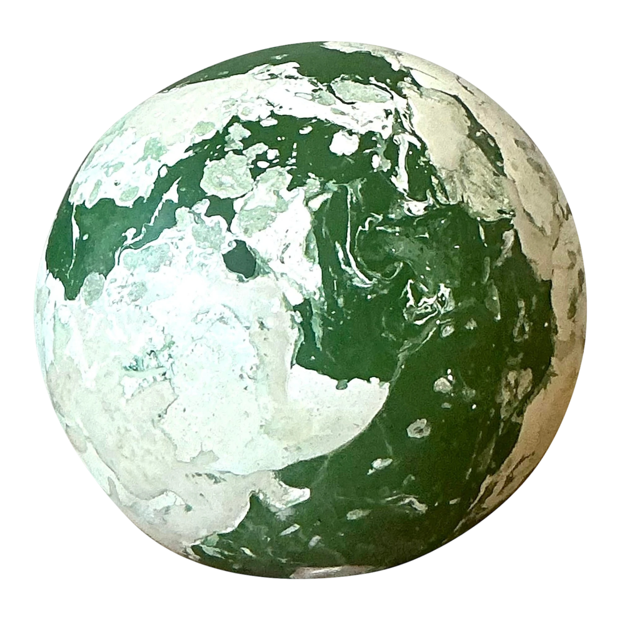Boho Artisanal Pigmented Plaster Scagliola Sphere