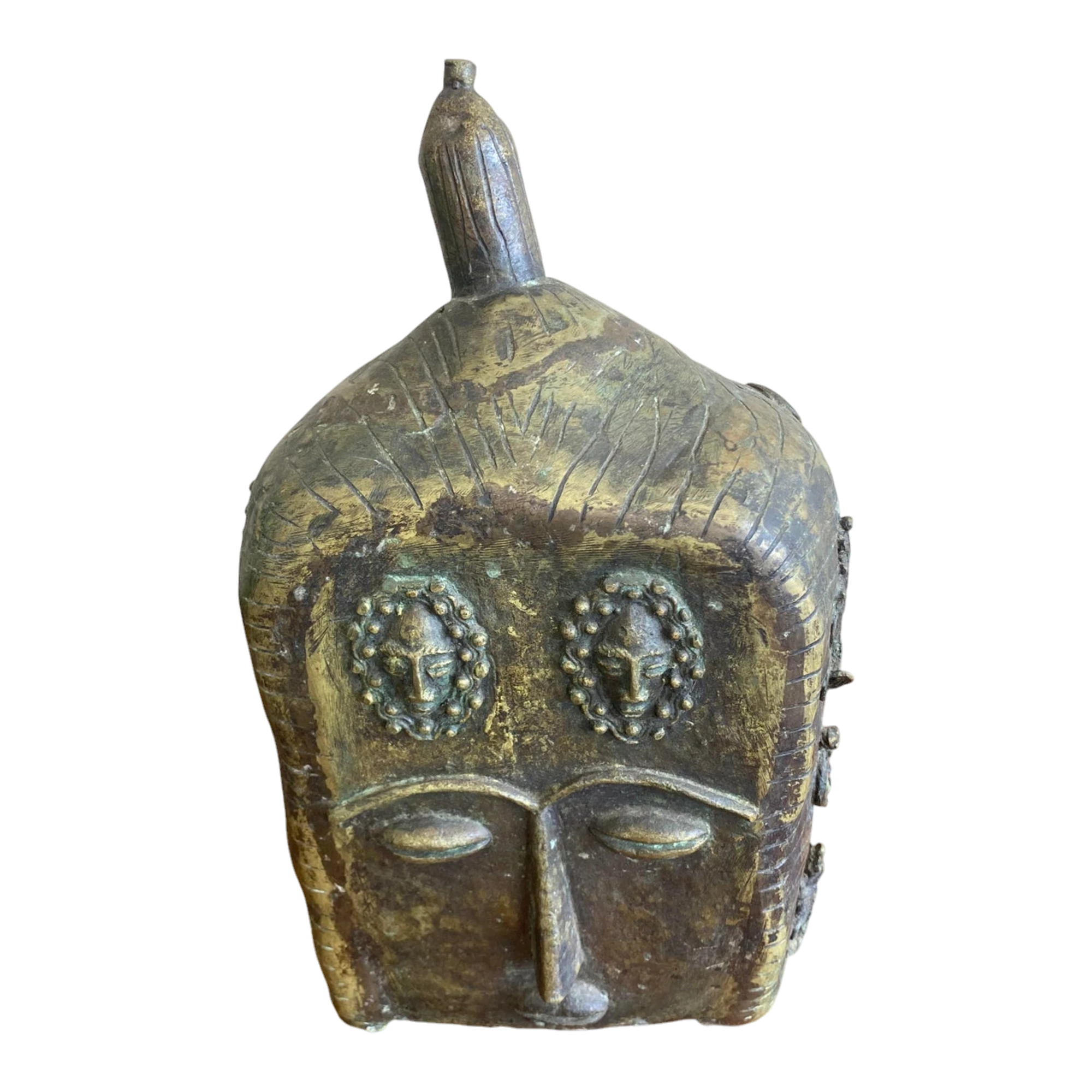Boho Tribal-Inspired Bronze Sculpture