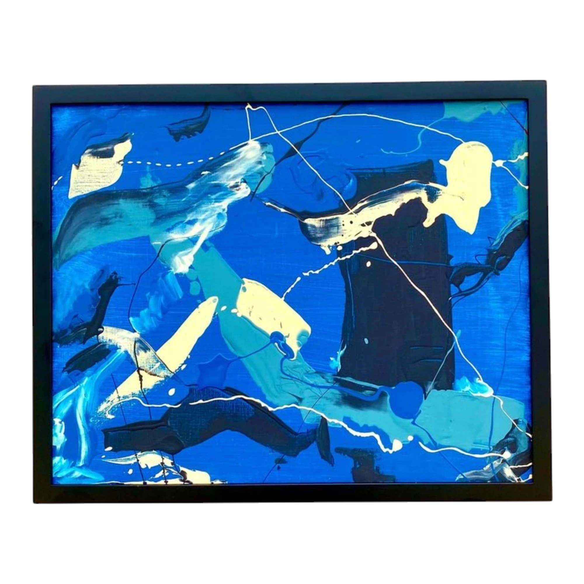 Contemporary Abstract Original Oil Painting Signed D. Batt