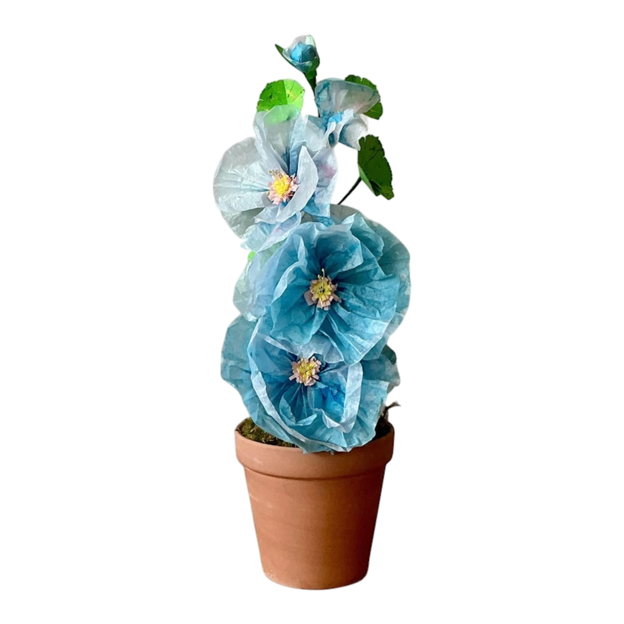 Contemporary Hand Rolled Paper Flowers - Terracotta, 6.5W x 20.5H