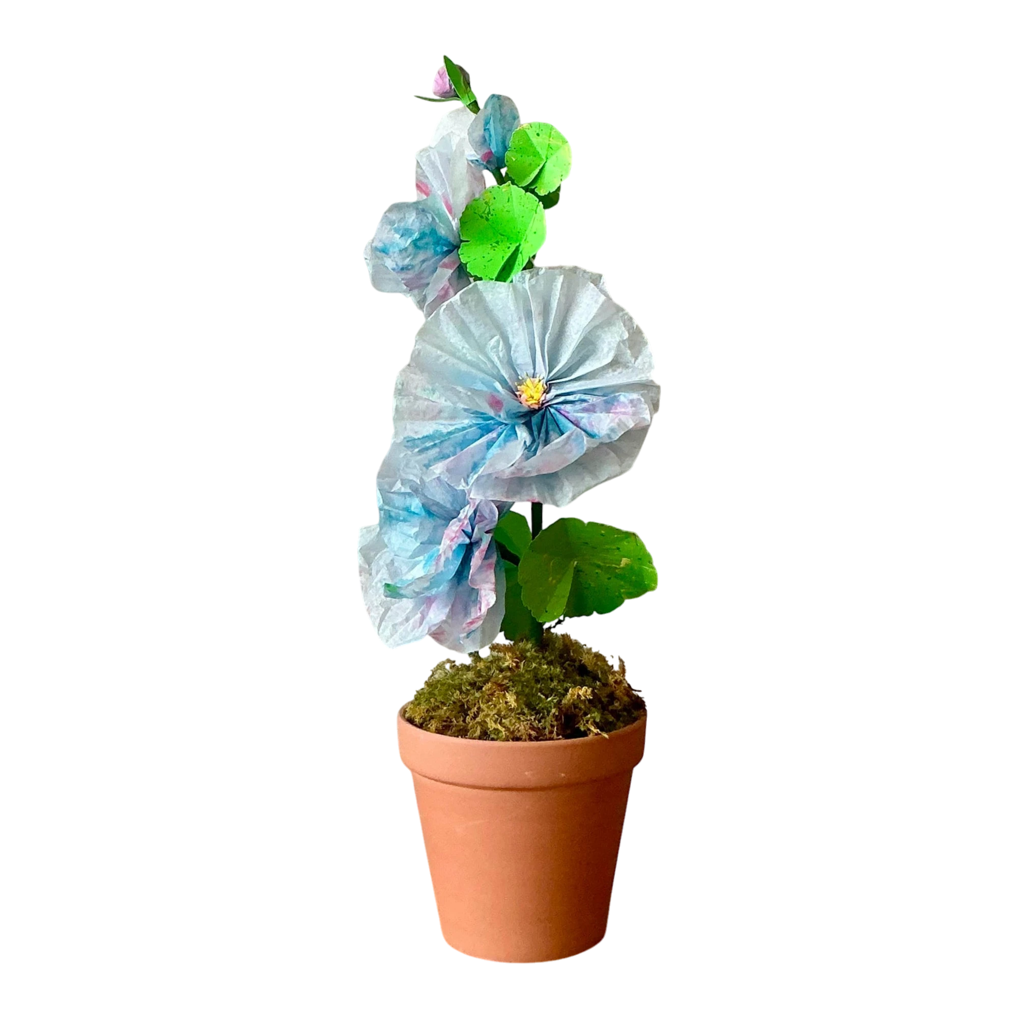 Contemporary Hand Rolled Paper Flowers - Terracotta, 6.5W x 20.5H